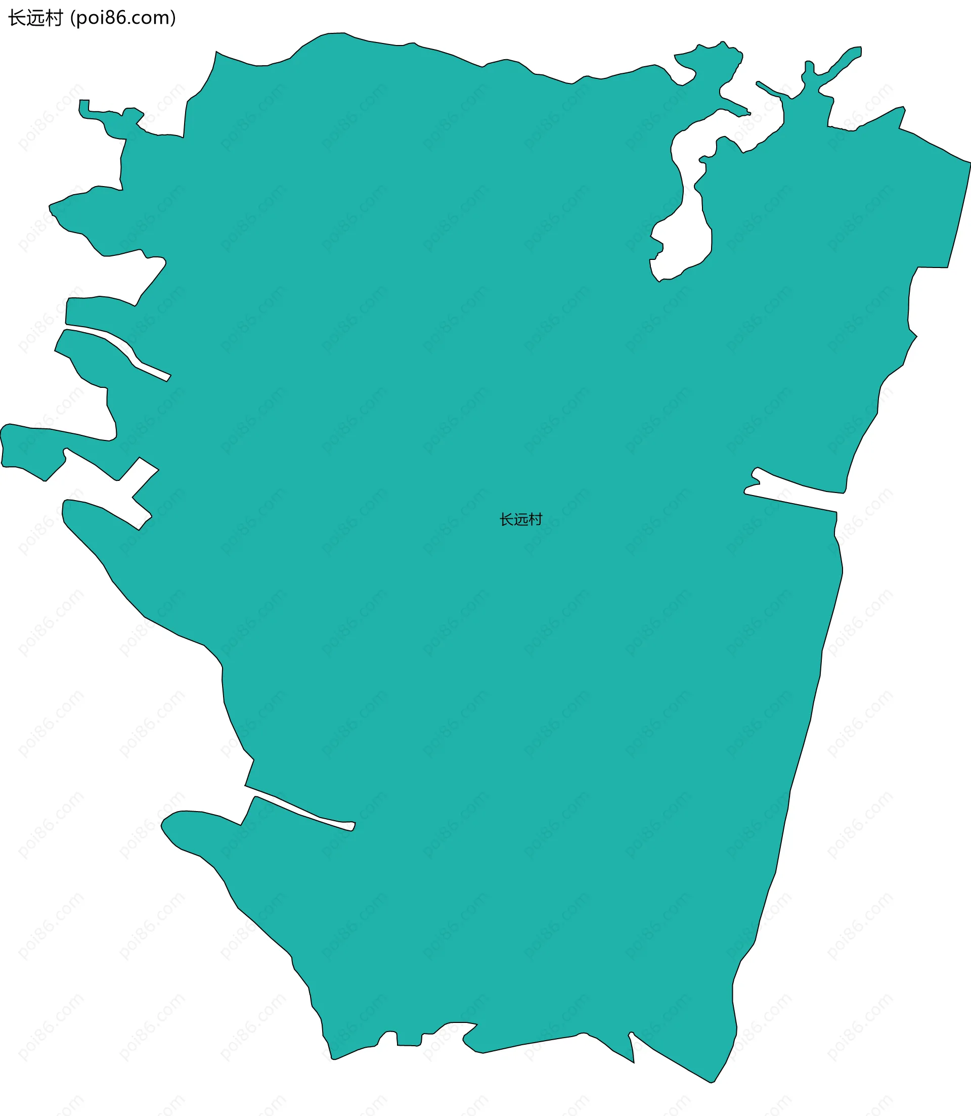 长远村边界地图
