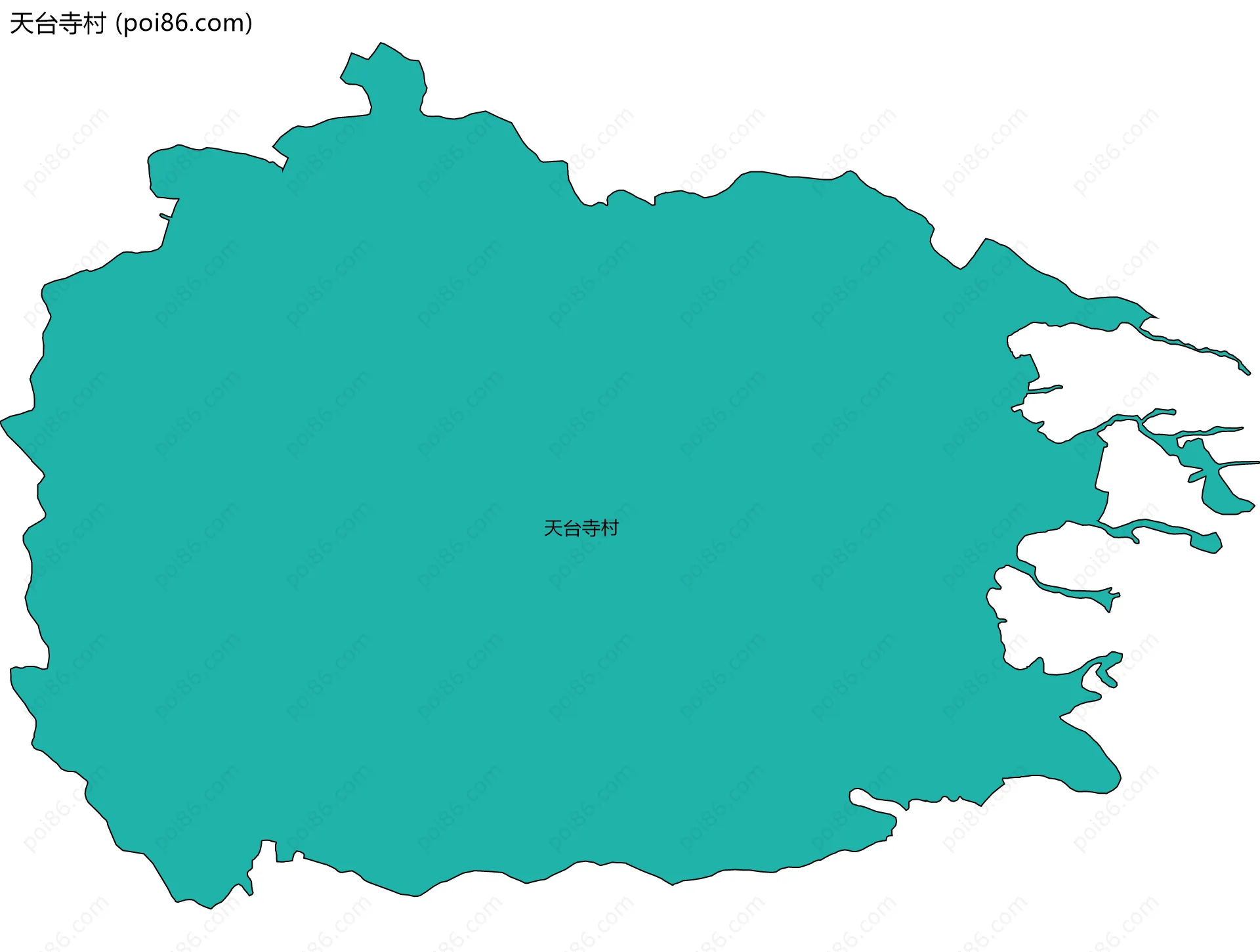 天台寺村边界地图