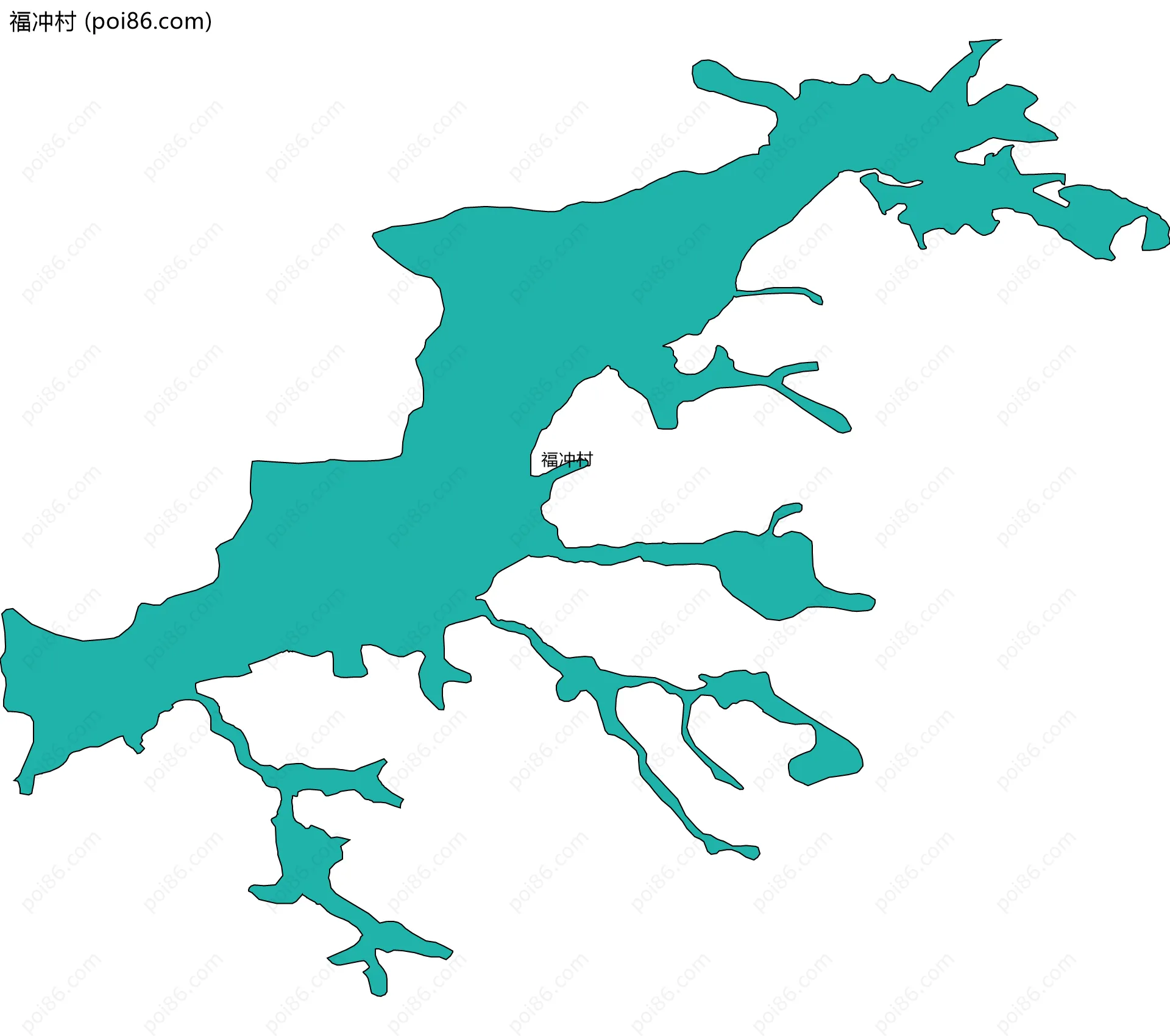 福冲村边界地图