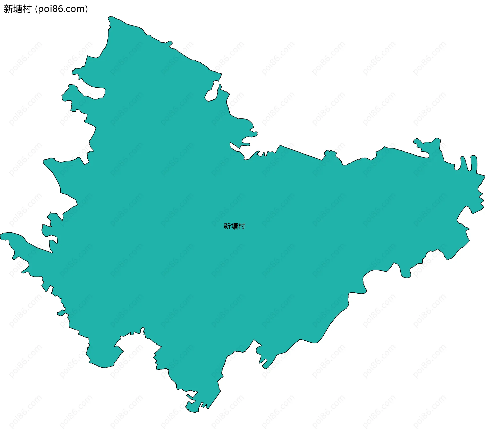 新塘村边界地图