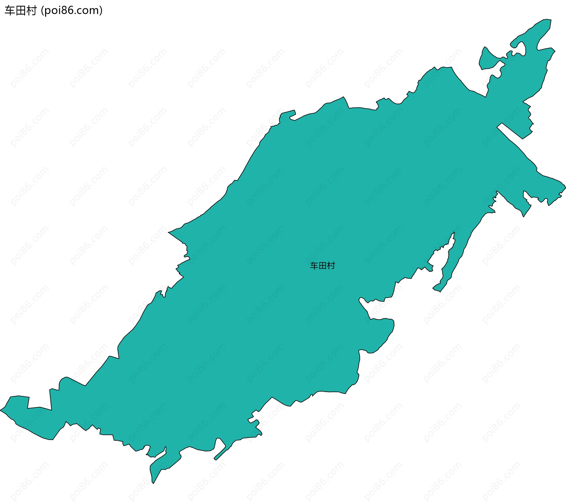 车田村边界地图