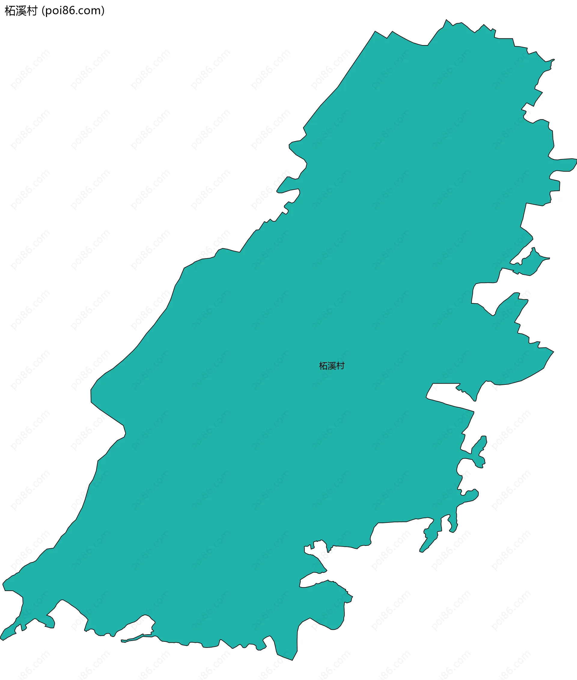 柘溪村边界地图