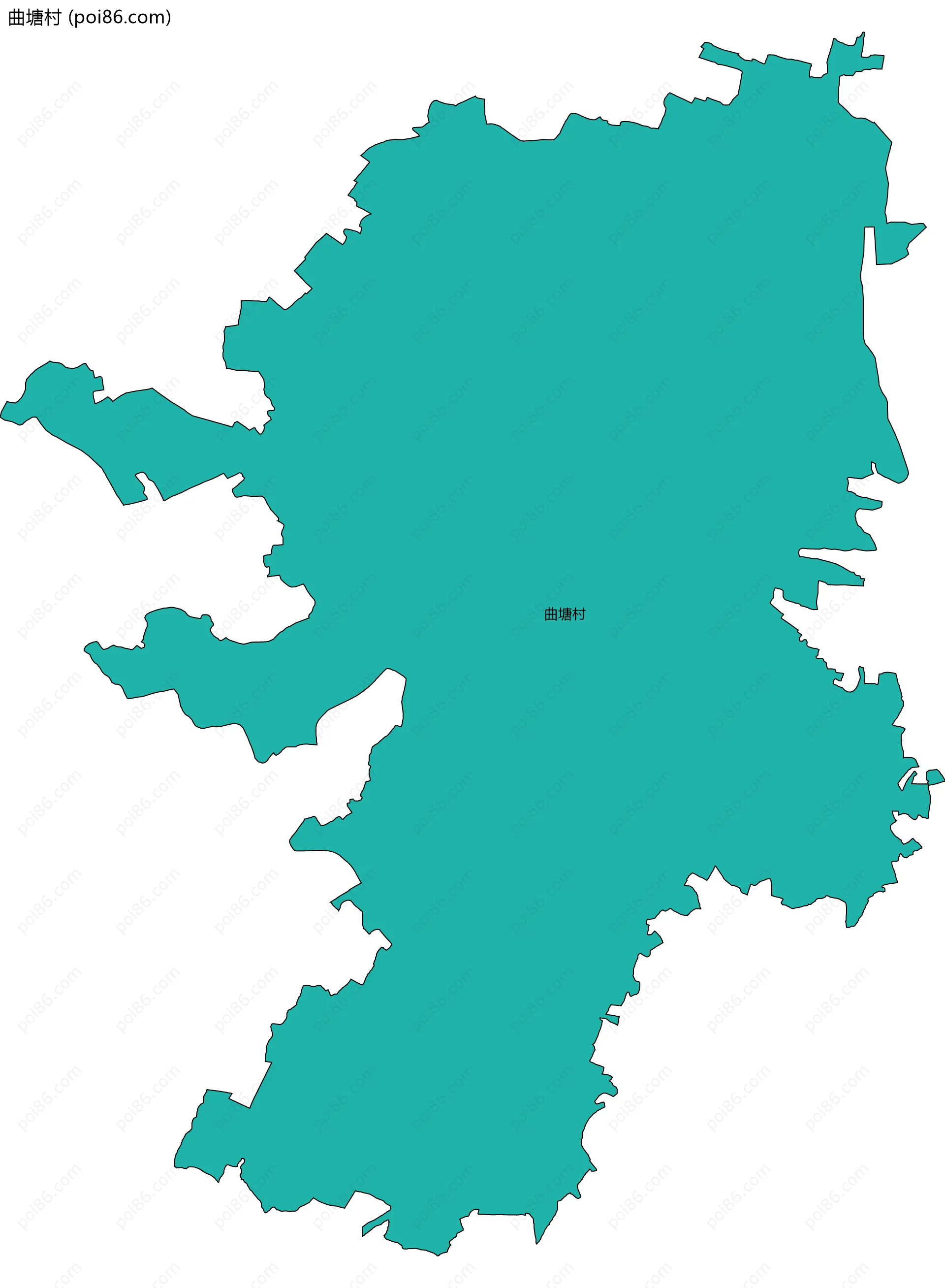 曲塘村边界地图
