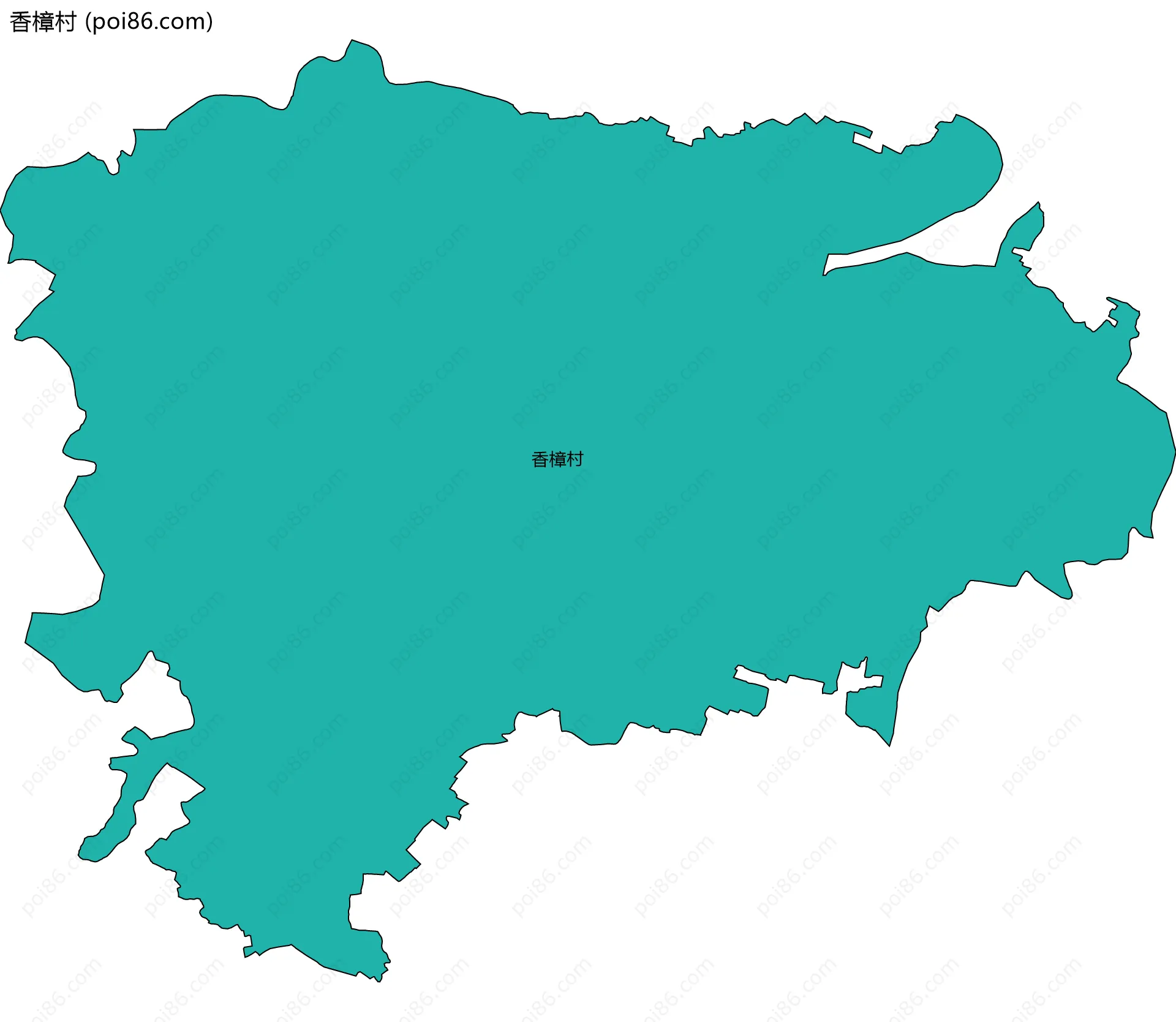 香樟村边界地图