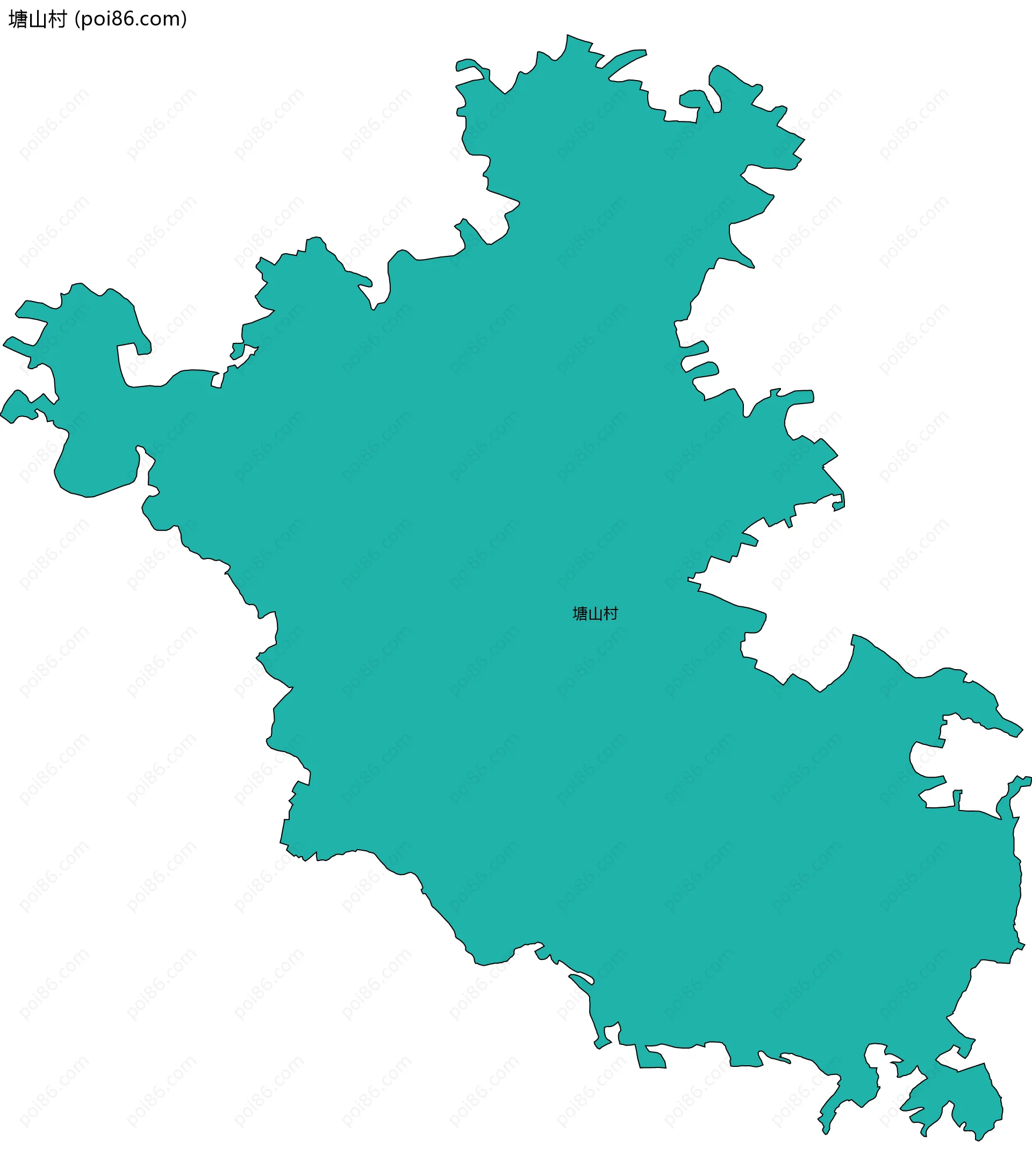 塘山村边界地图