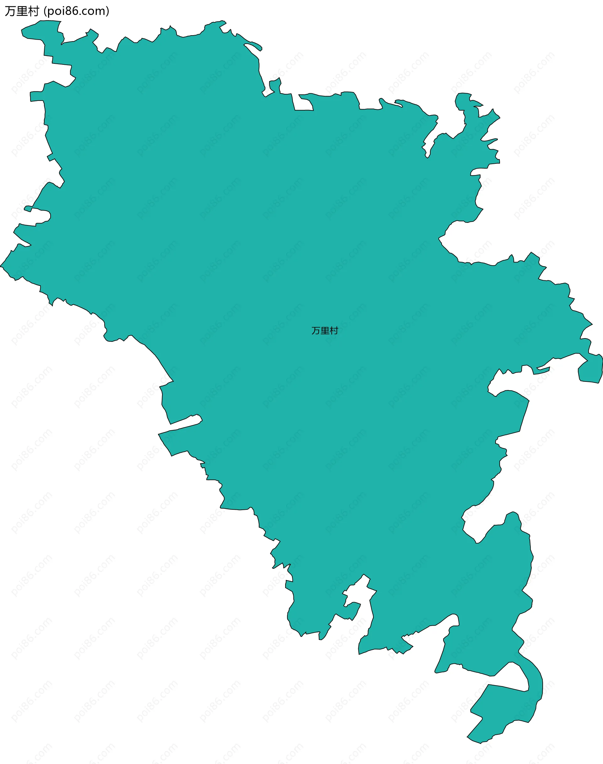 万里村边界地图