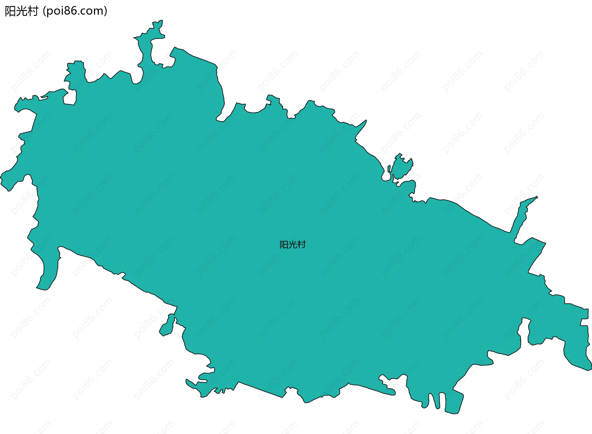 阳光村边界地图