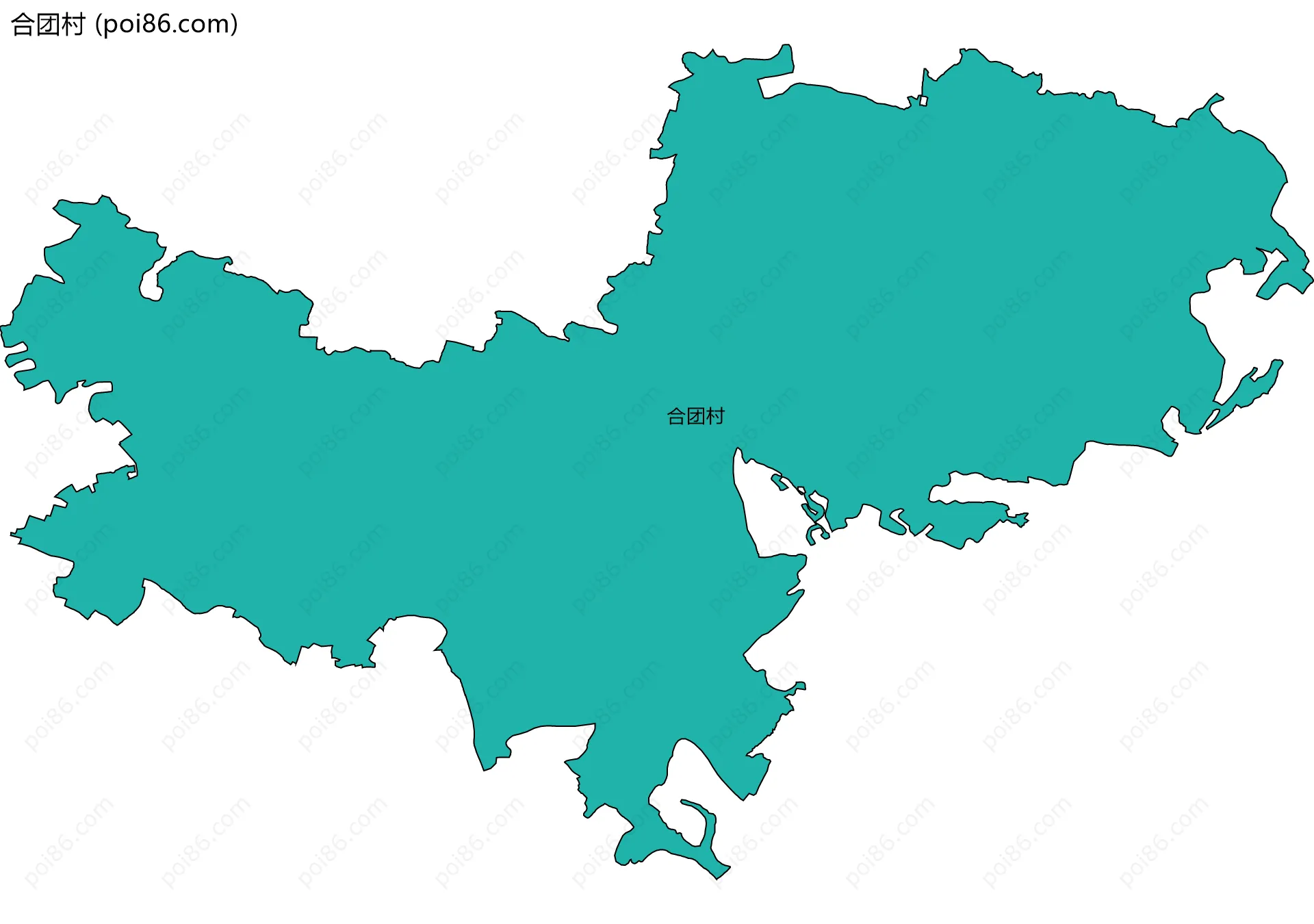 合团村边界地图