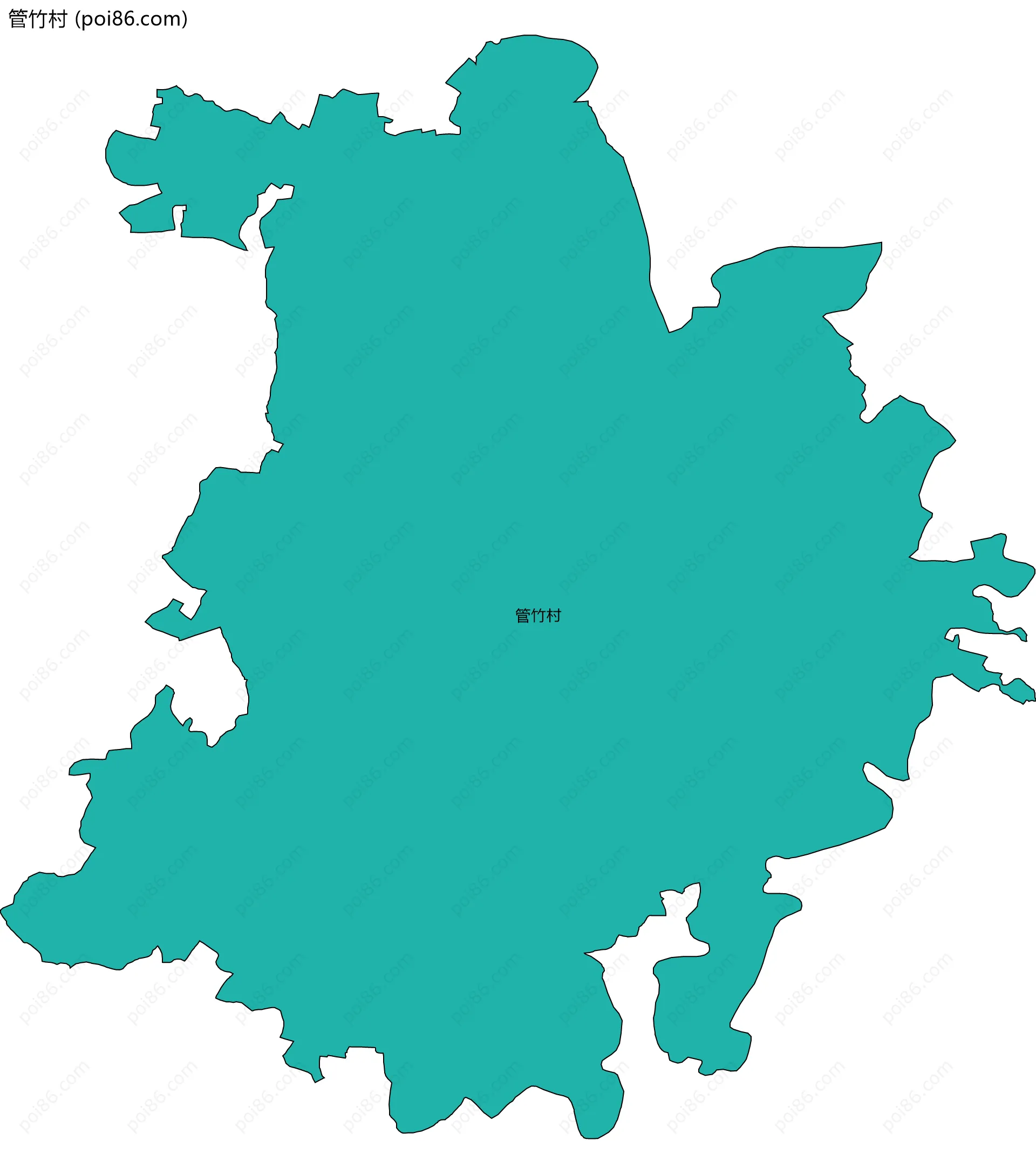 管竹村边界地图