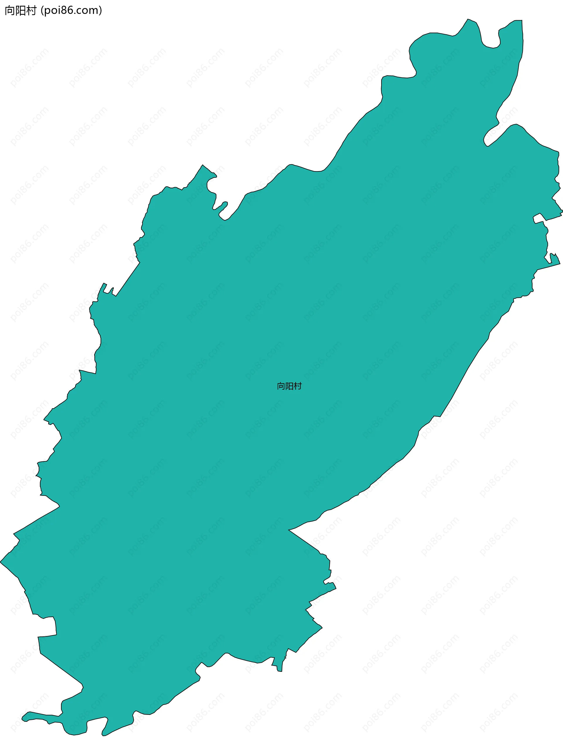 向阳村边界地图