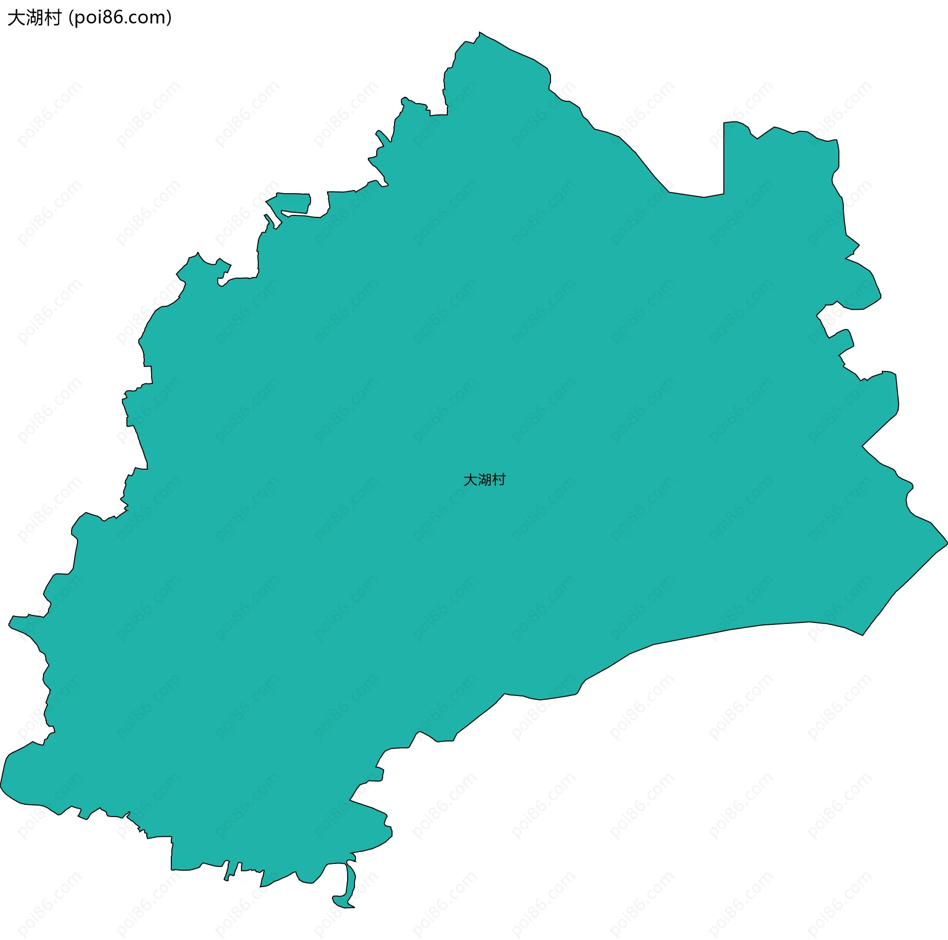 大湖村边界地图