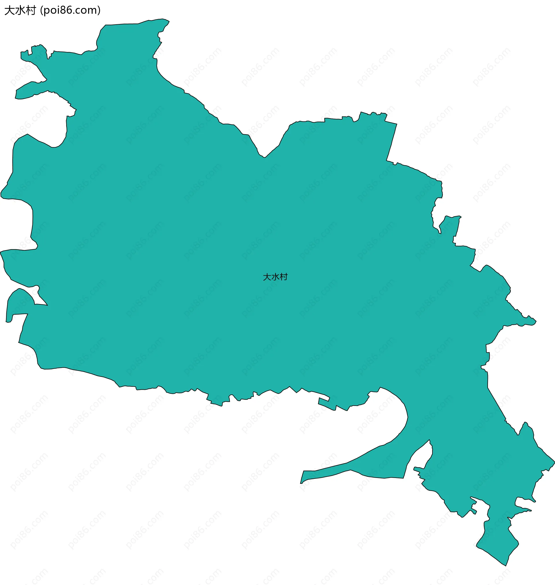 大水村边界地图