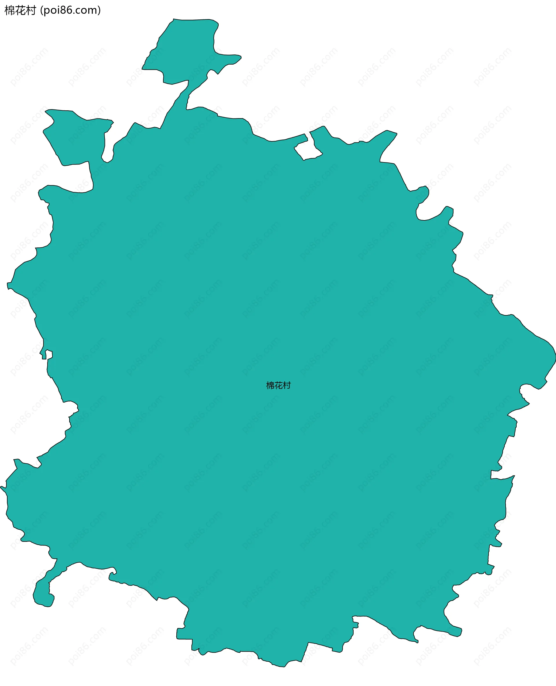 棉花村边界地图