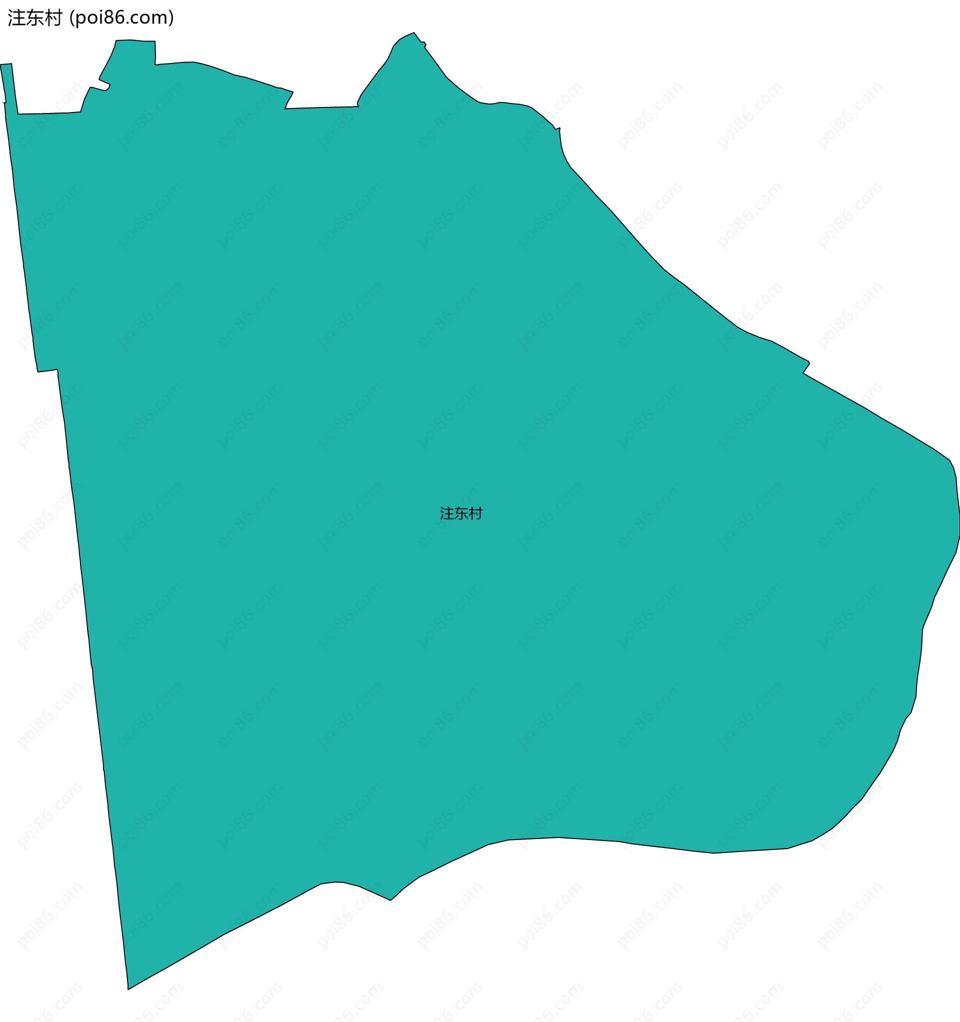 注东村边界地图