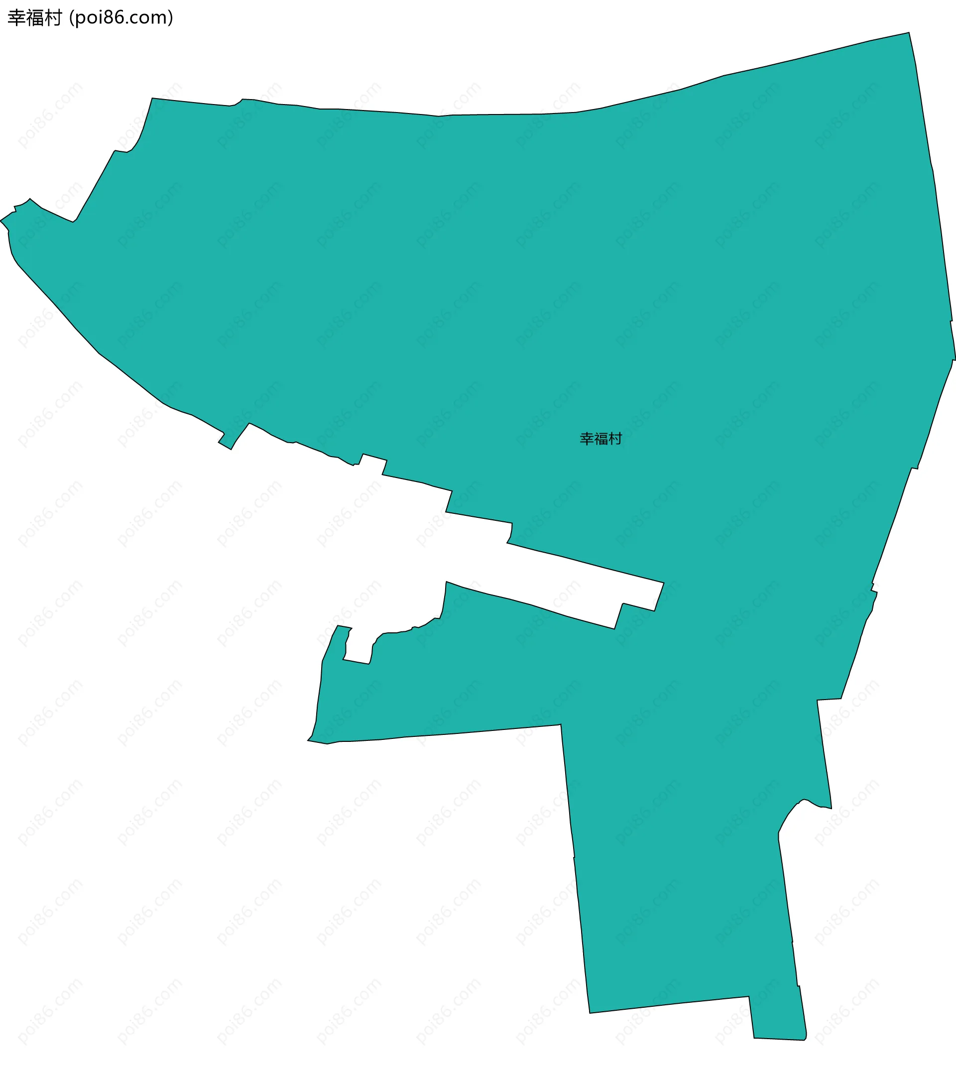 幸福村边界地图