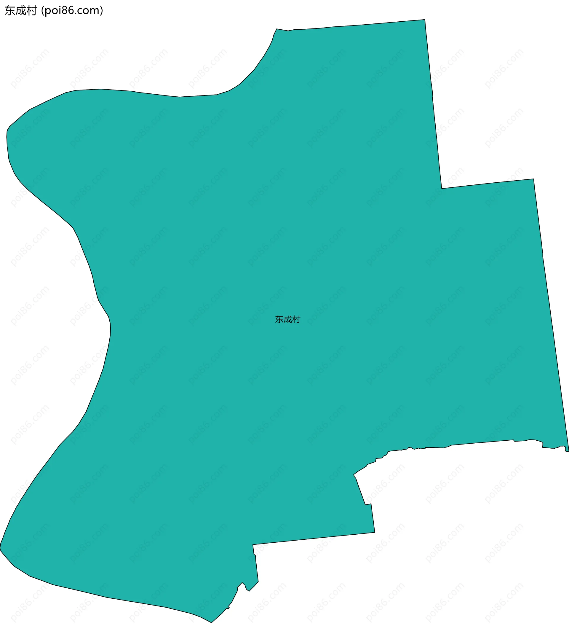 东成村边界地图