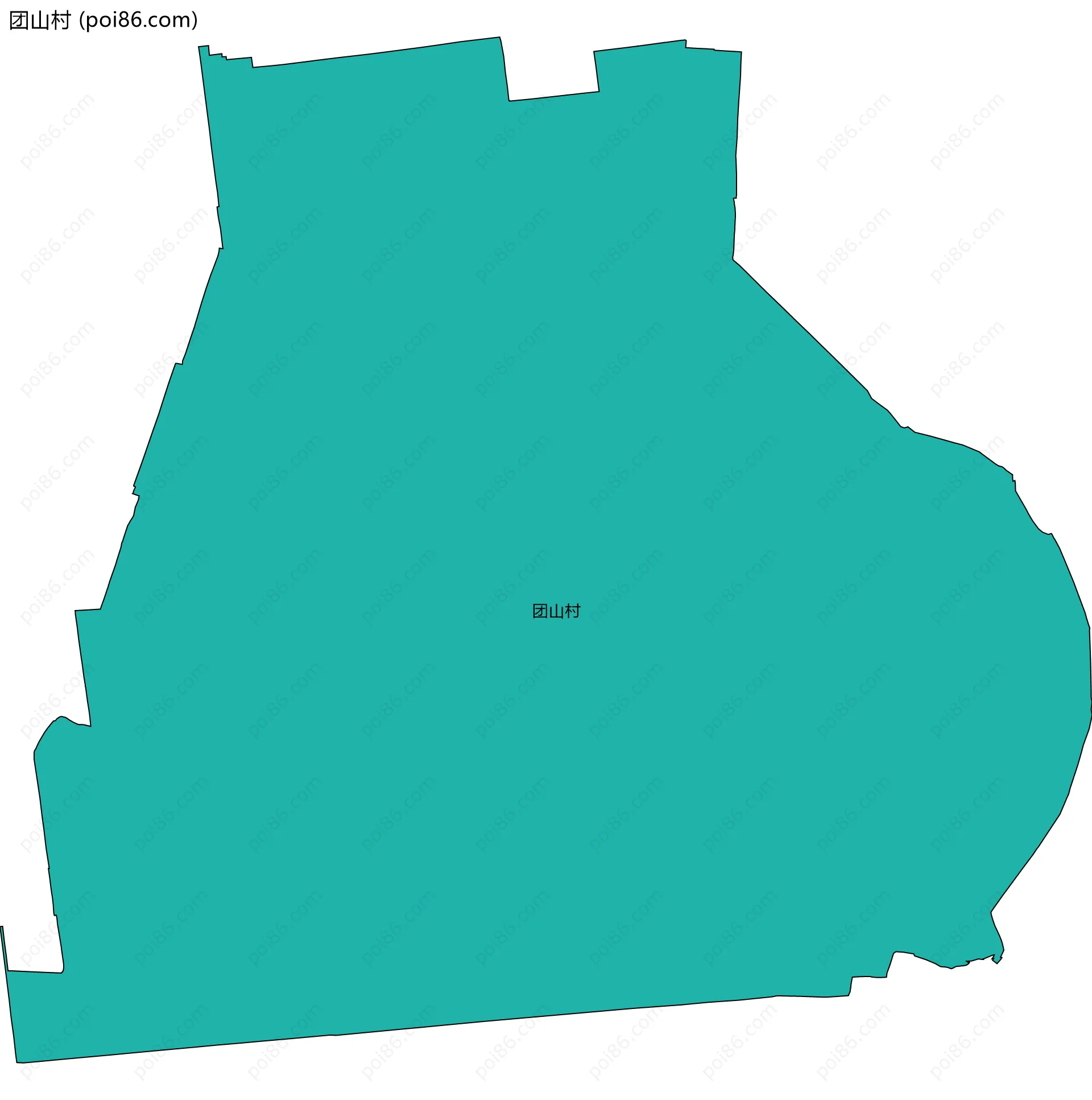 团山村边界地图