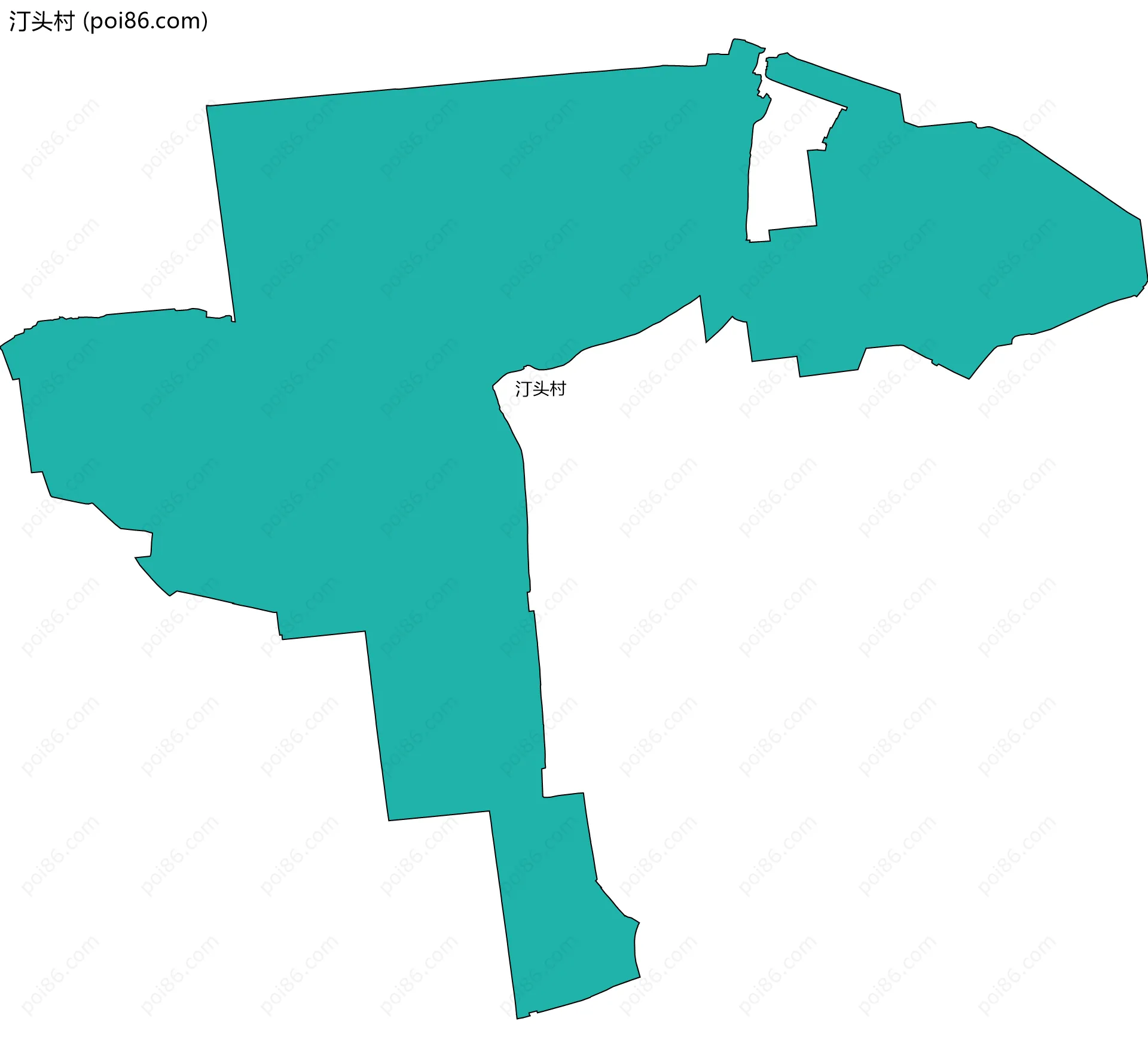 汀头村边界地图