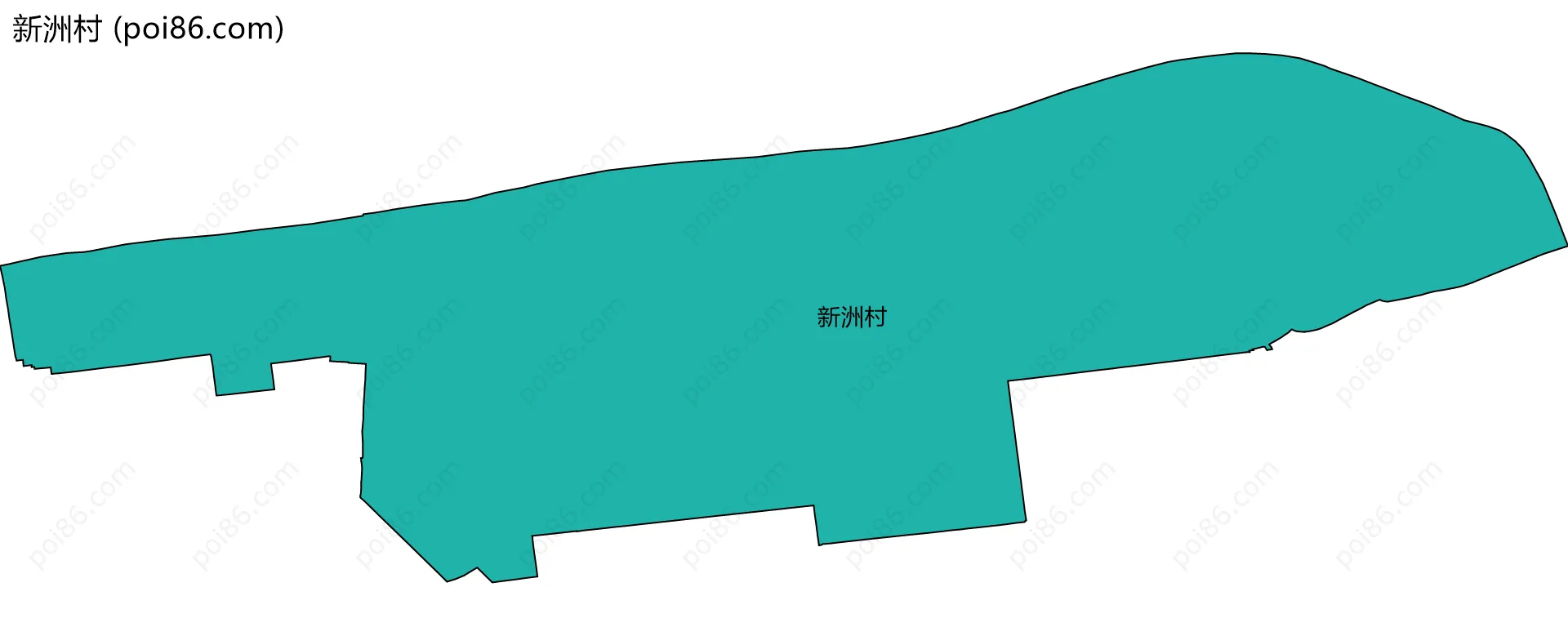 新洲村边界地图