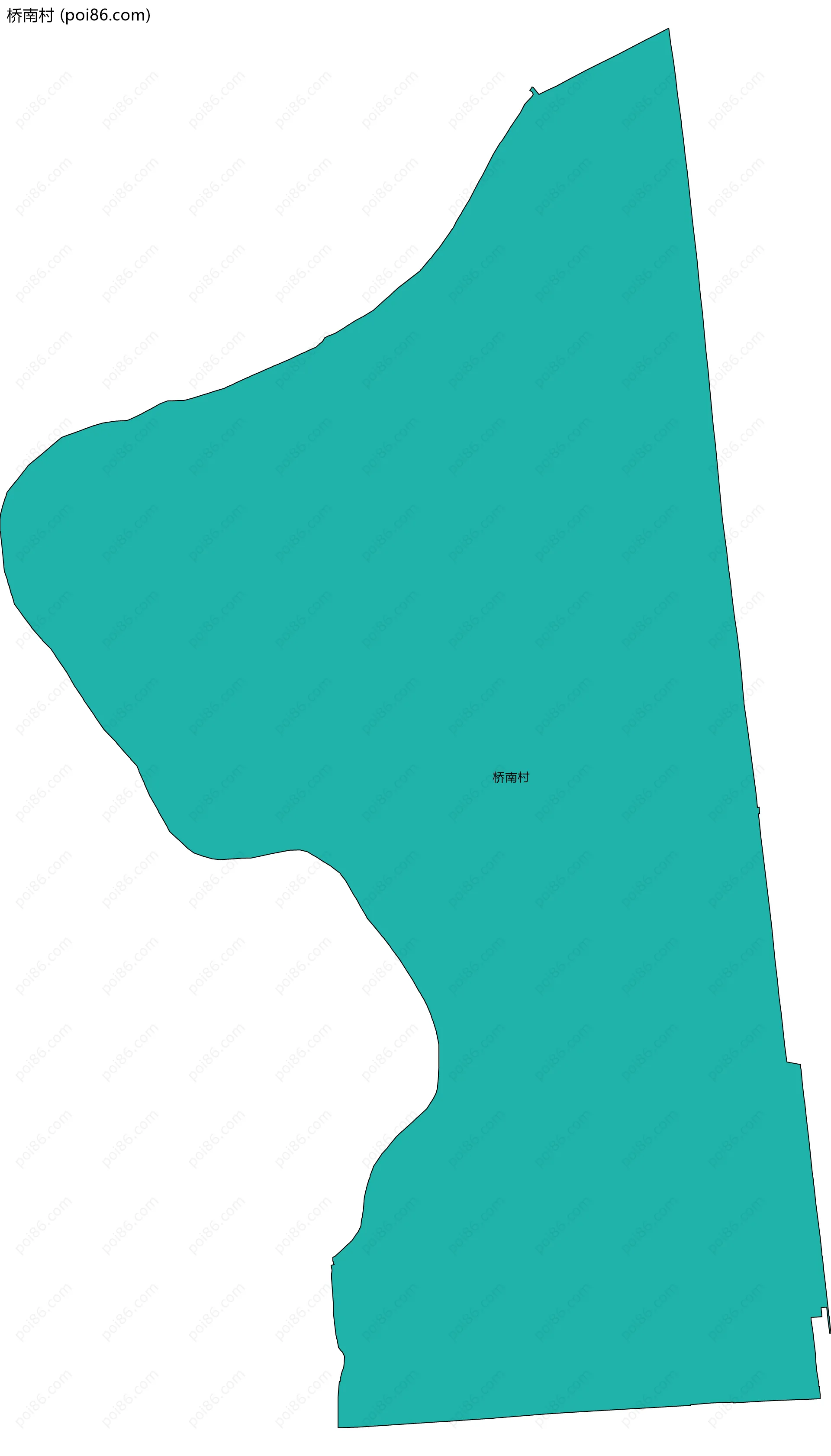 桥南村边界地图