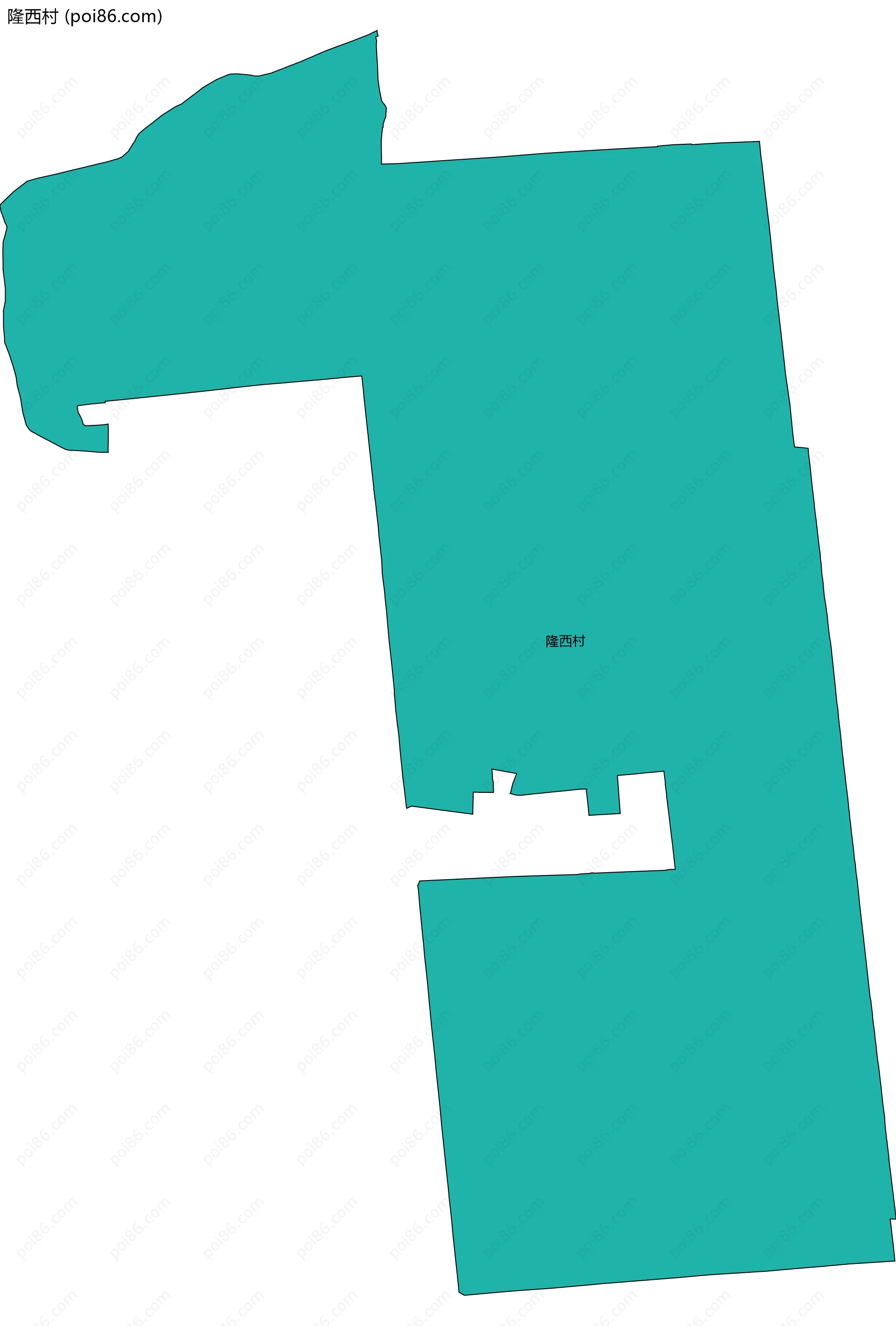 隆西村边界地图