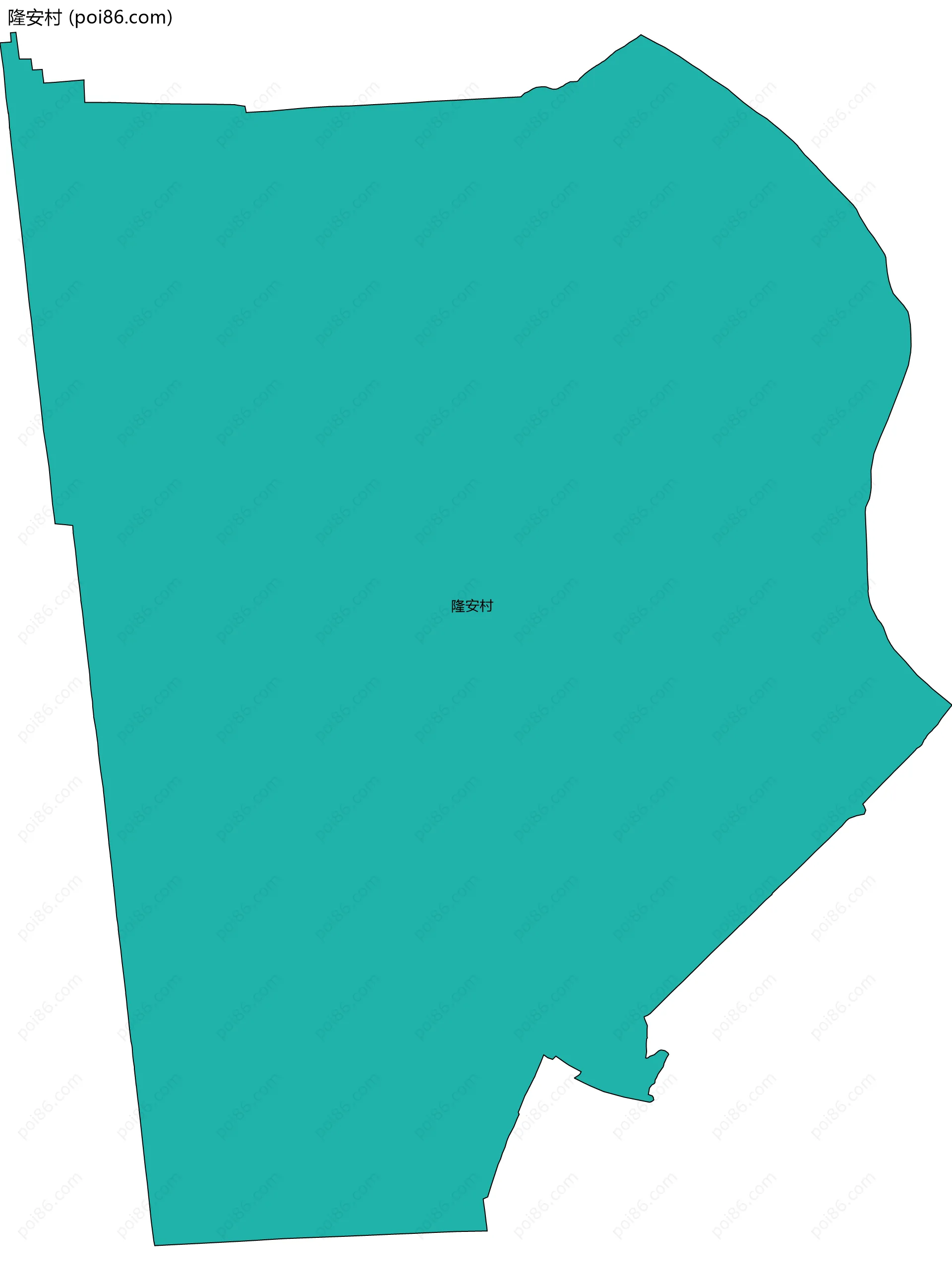 隆安村边界地图