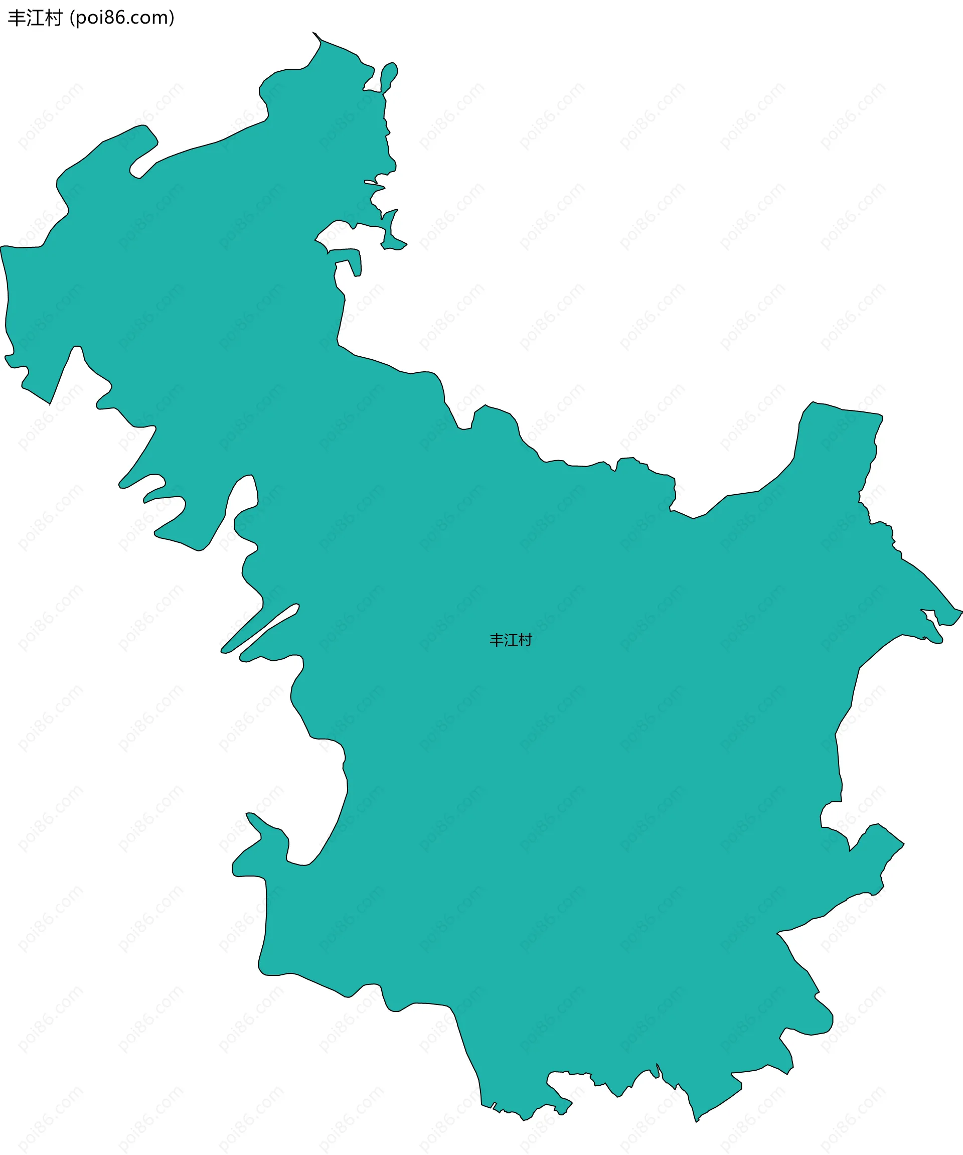 丰江村边界地图