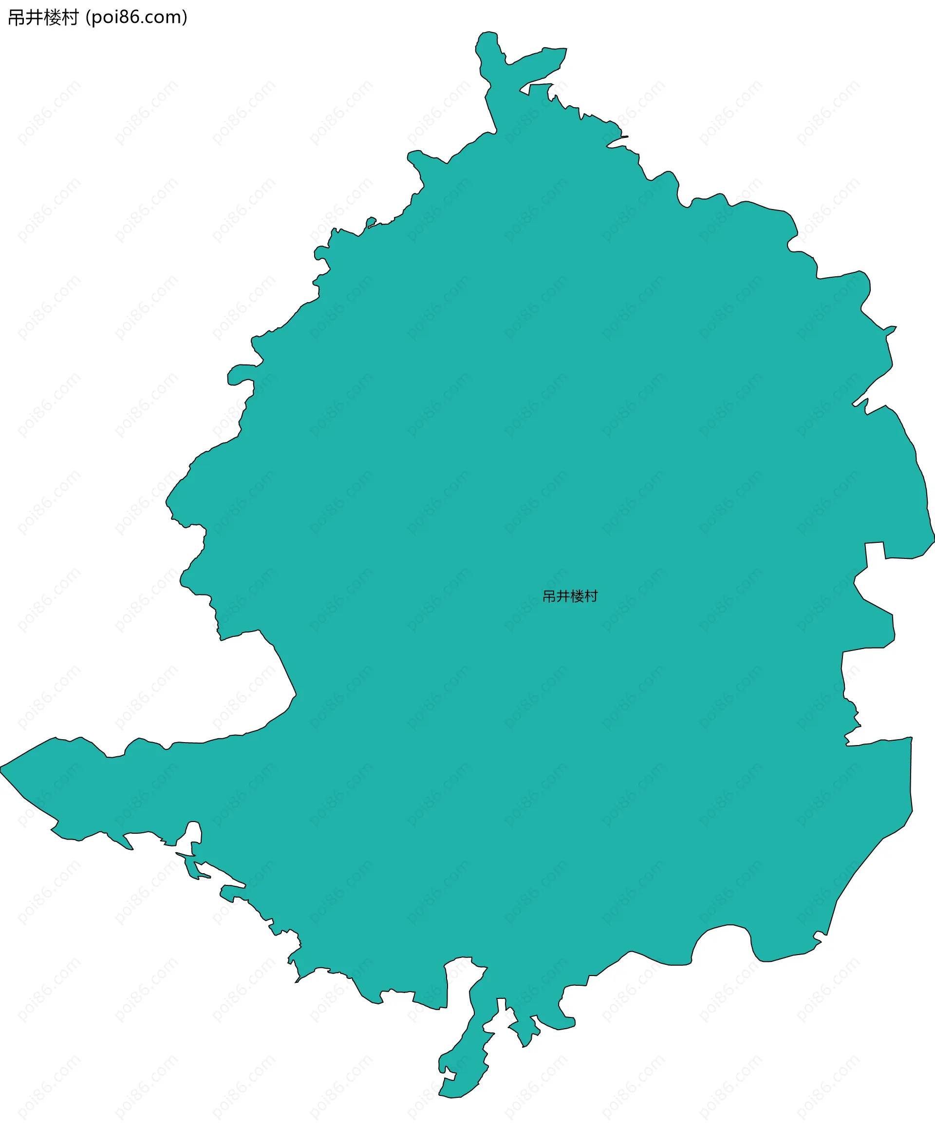 吊井楼村边界地图