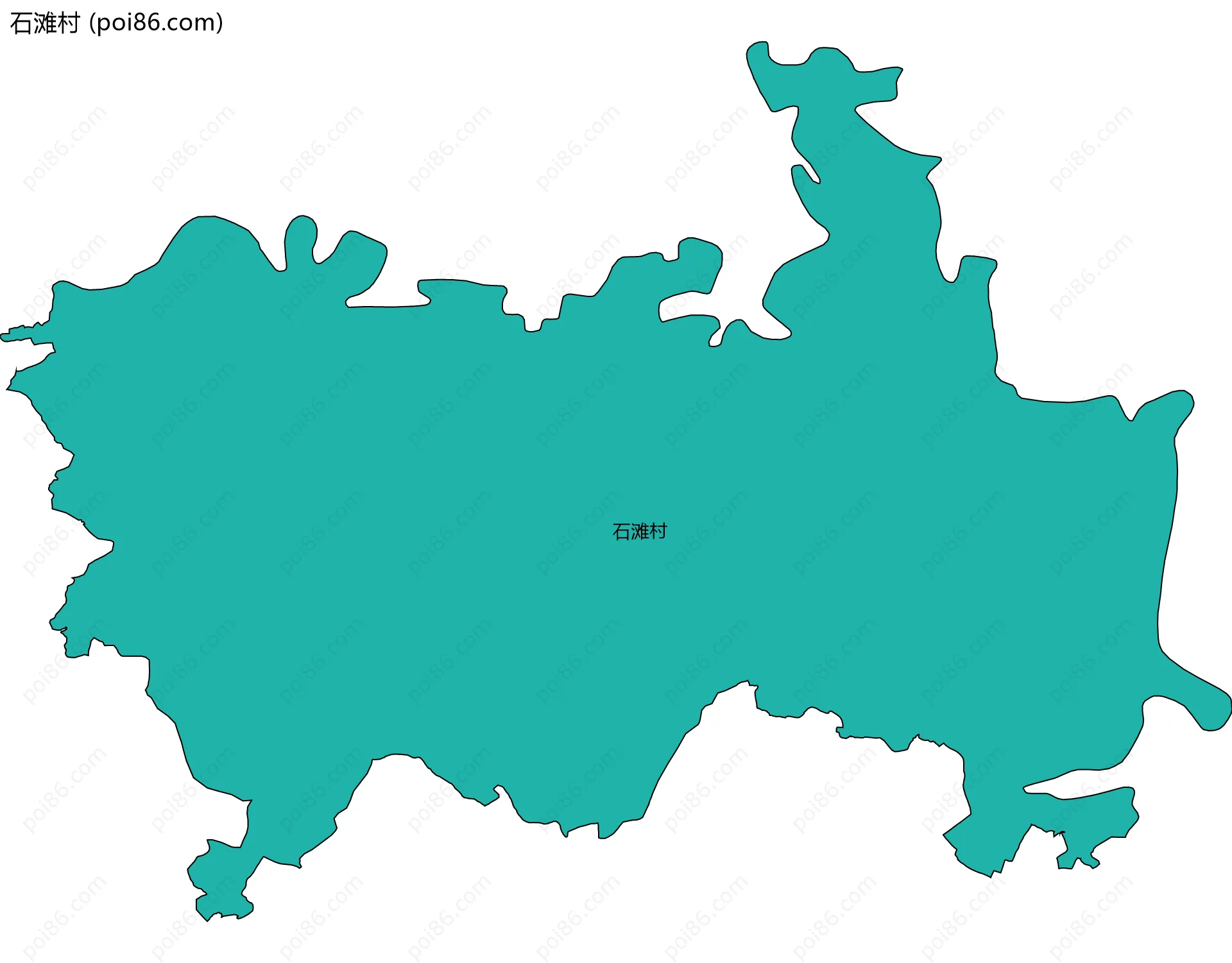 石滩村边界地图