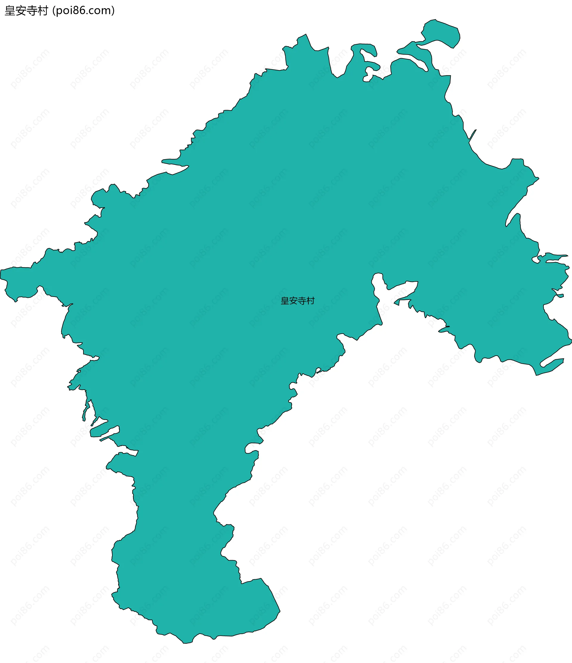 皇安寺村边界地图