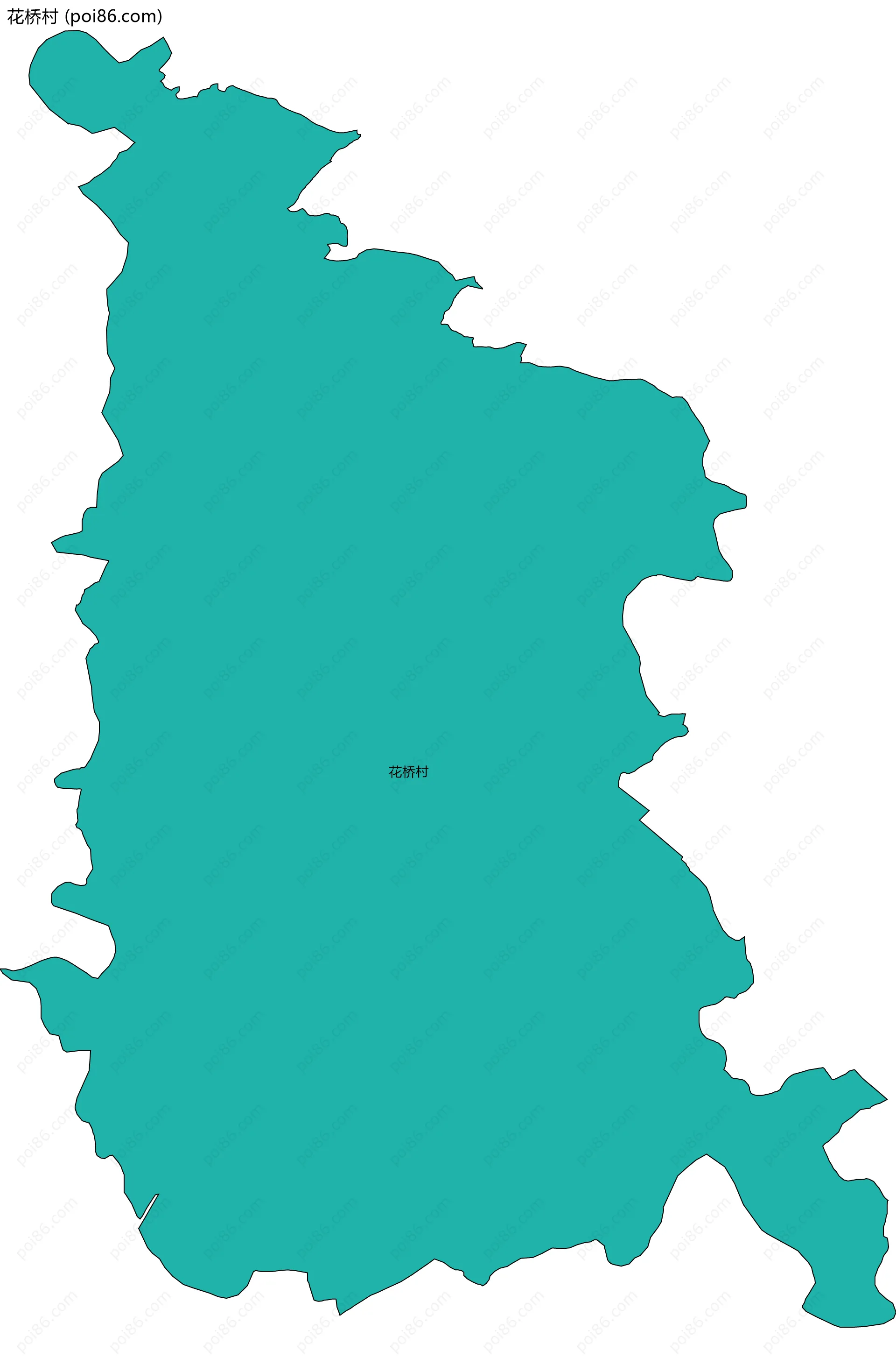 花桥村边界地图