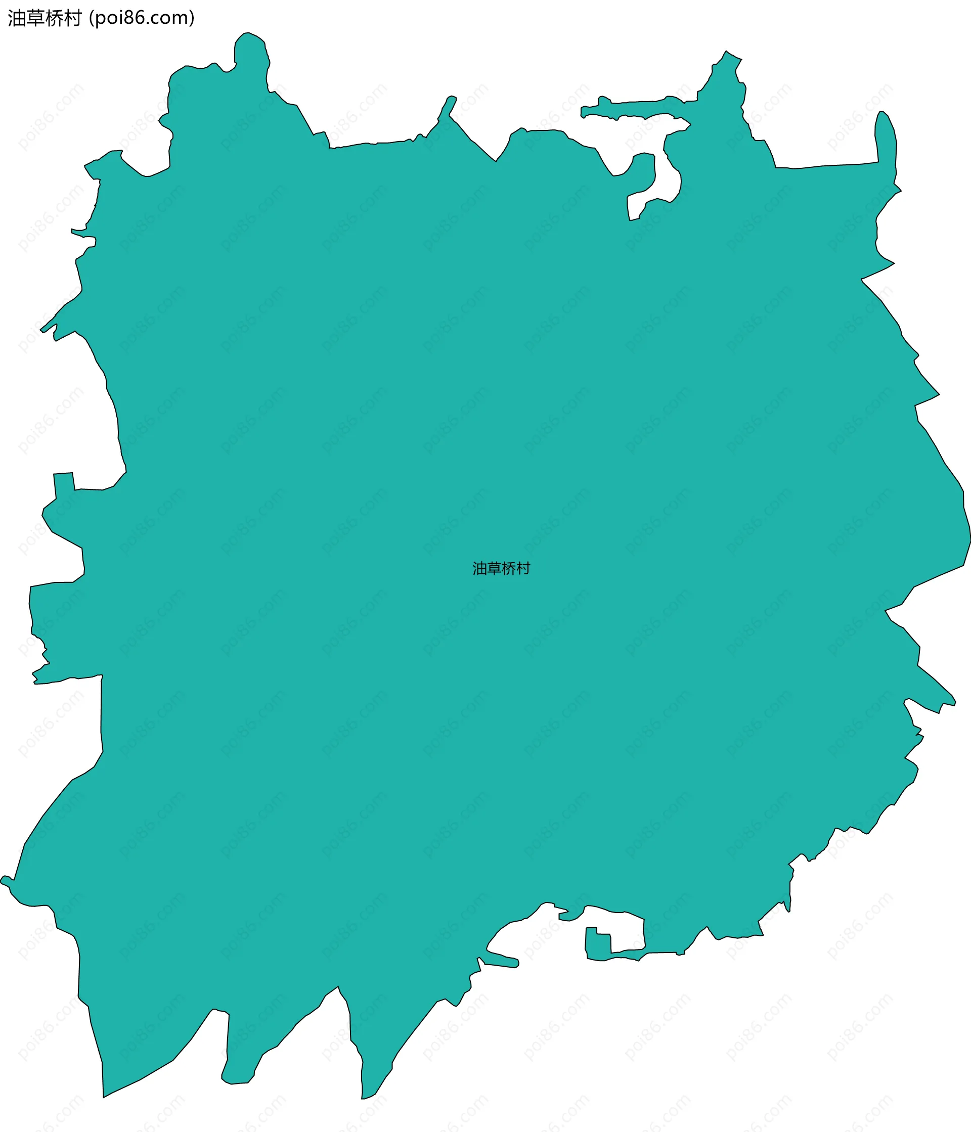 油草桥村边界地图
