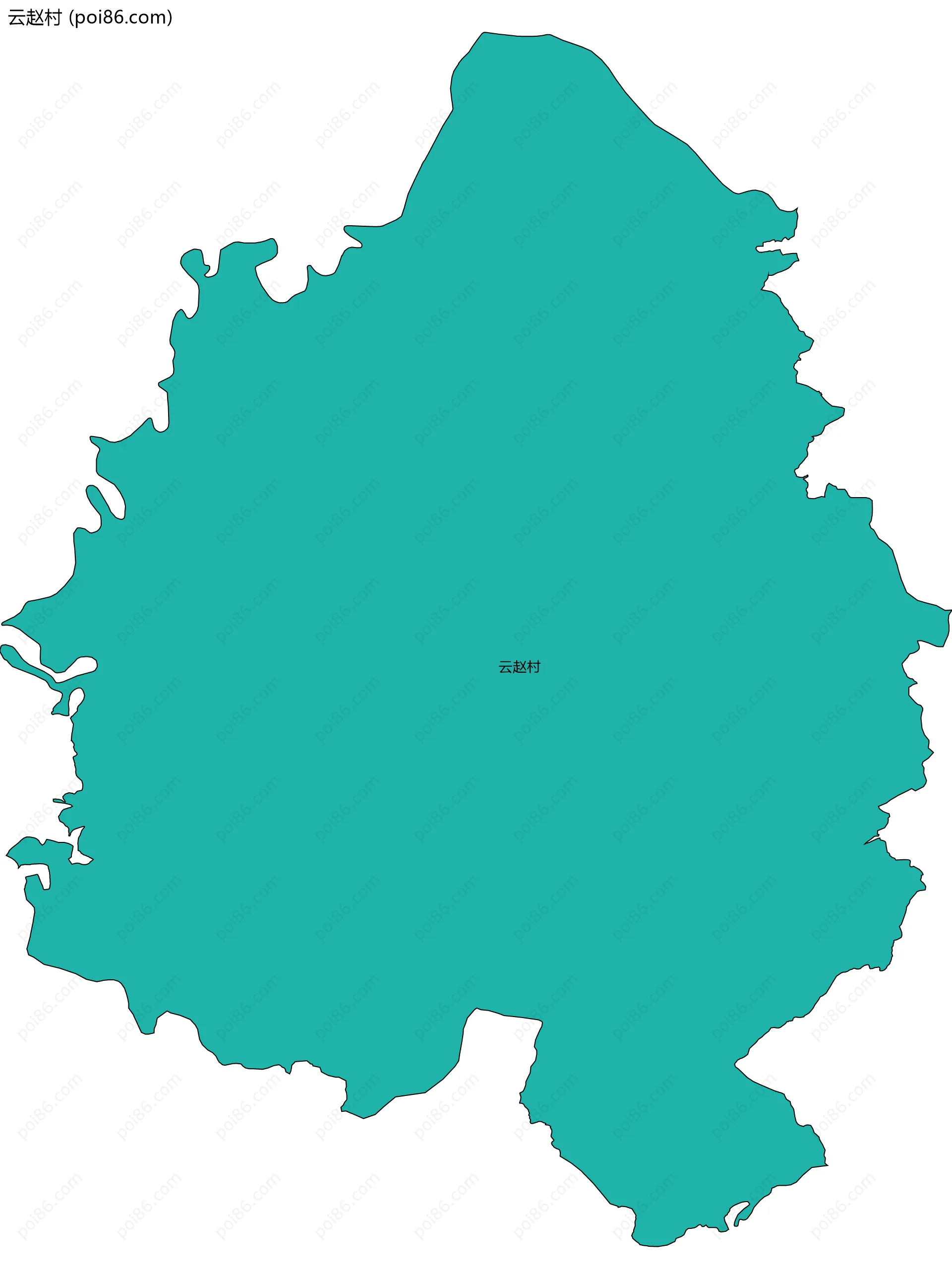 云赵村边界地图