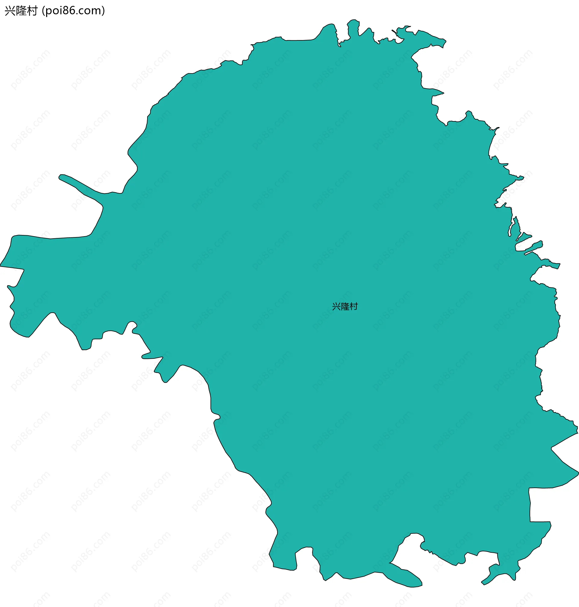 兴隆村边界地图
