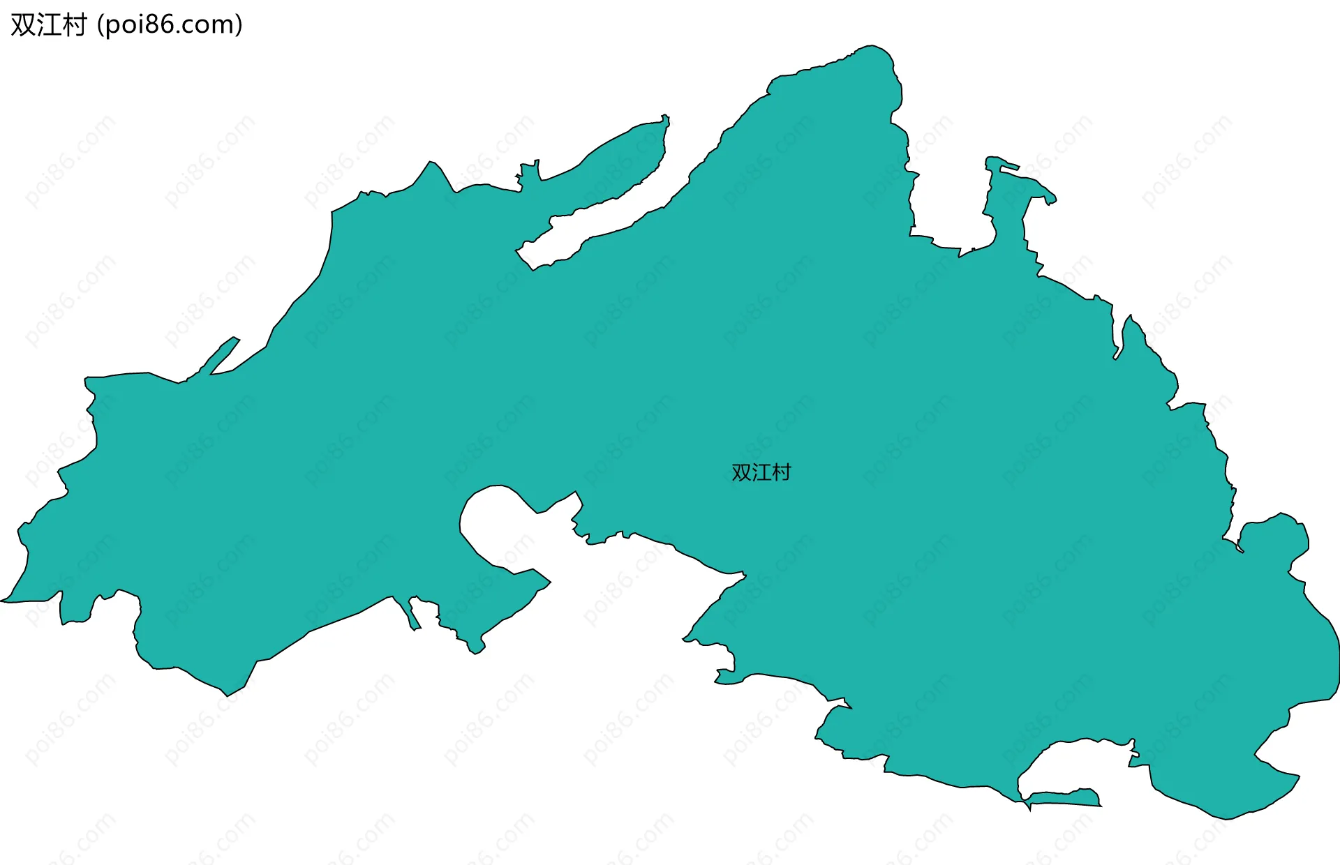 双江村边界地图