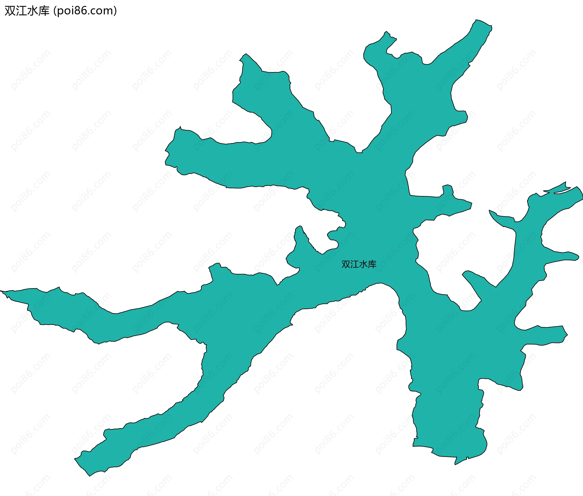 双江水库边界地图