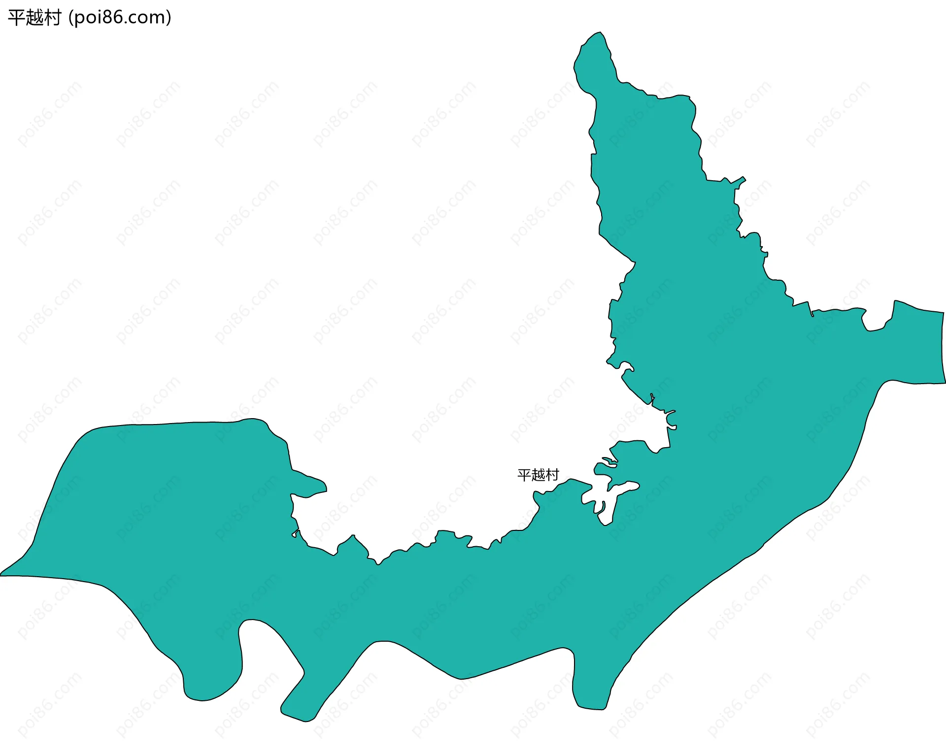 平越村边界地图
