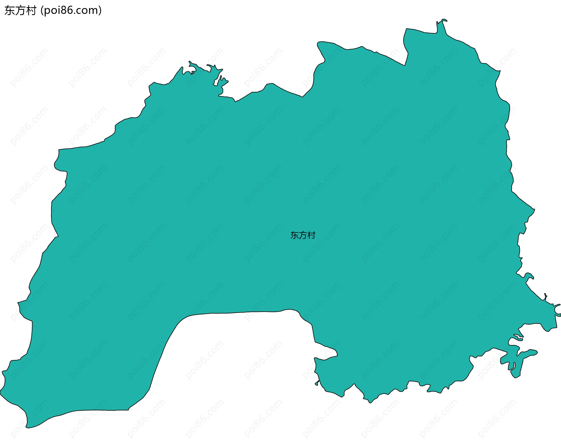 东方村边界地图