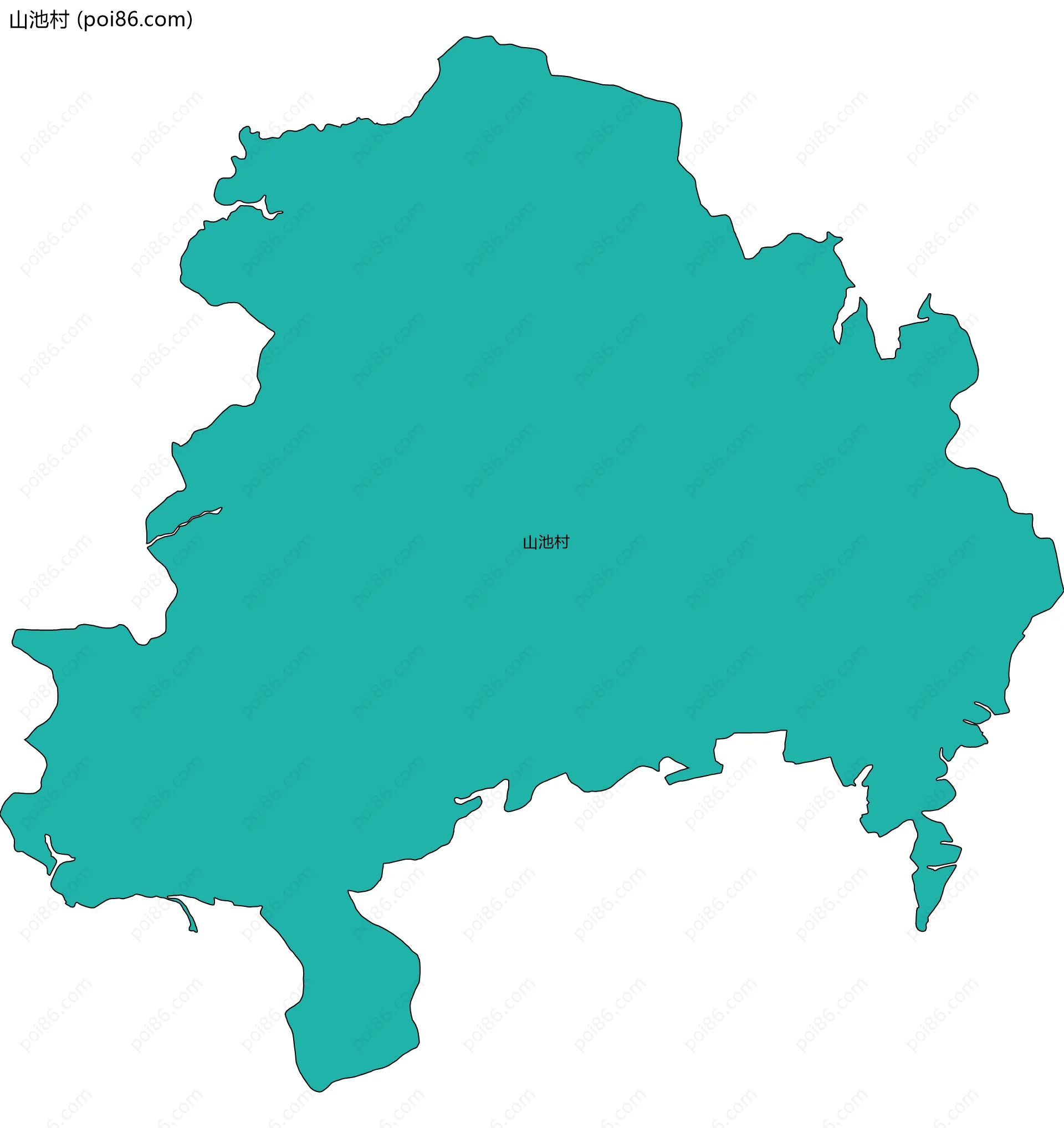 山池村边界地图