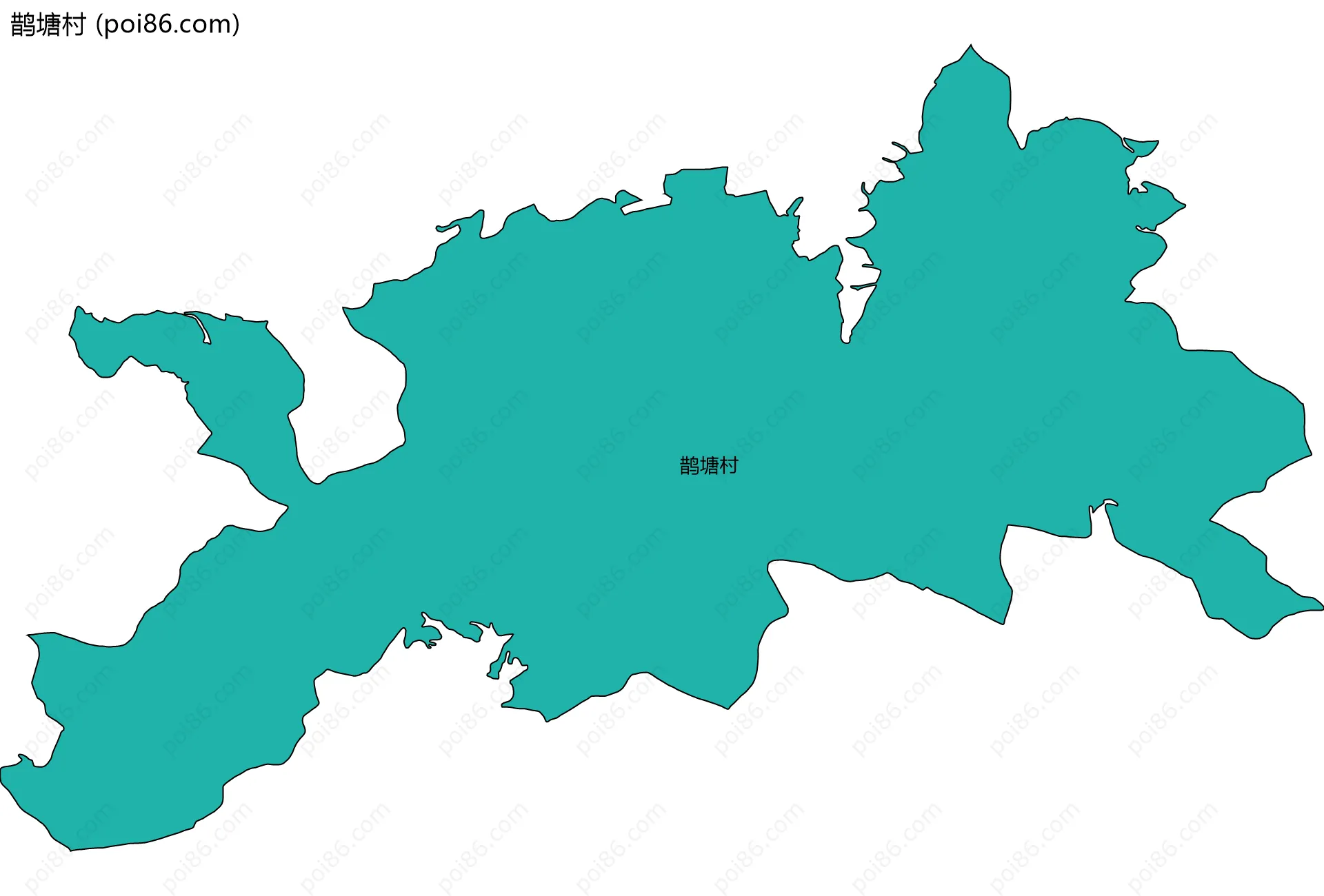 鹊塘村边界地图