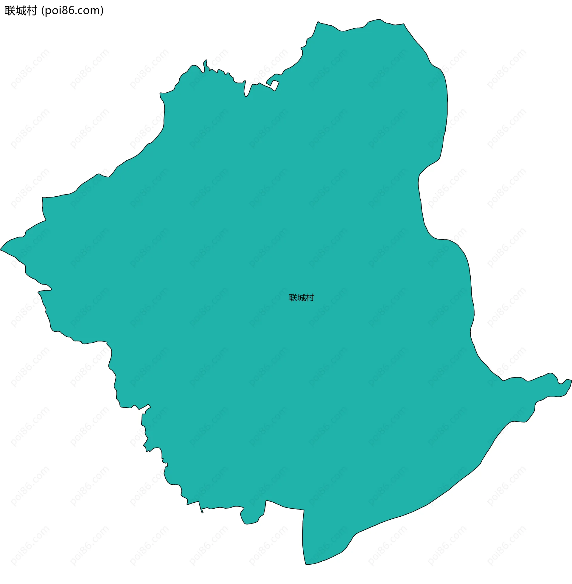 联城村边界地图