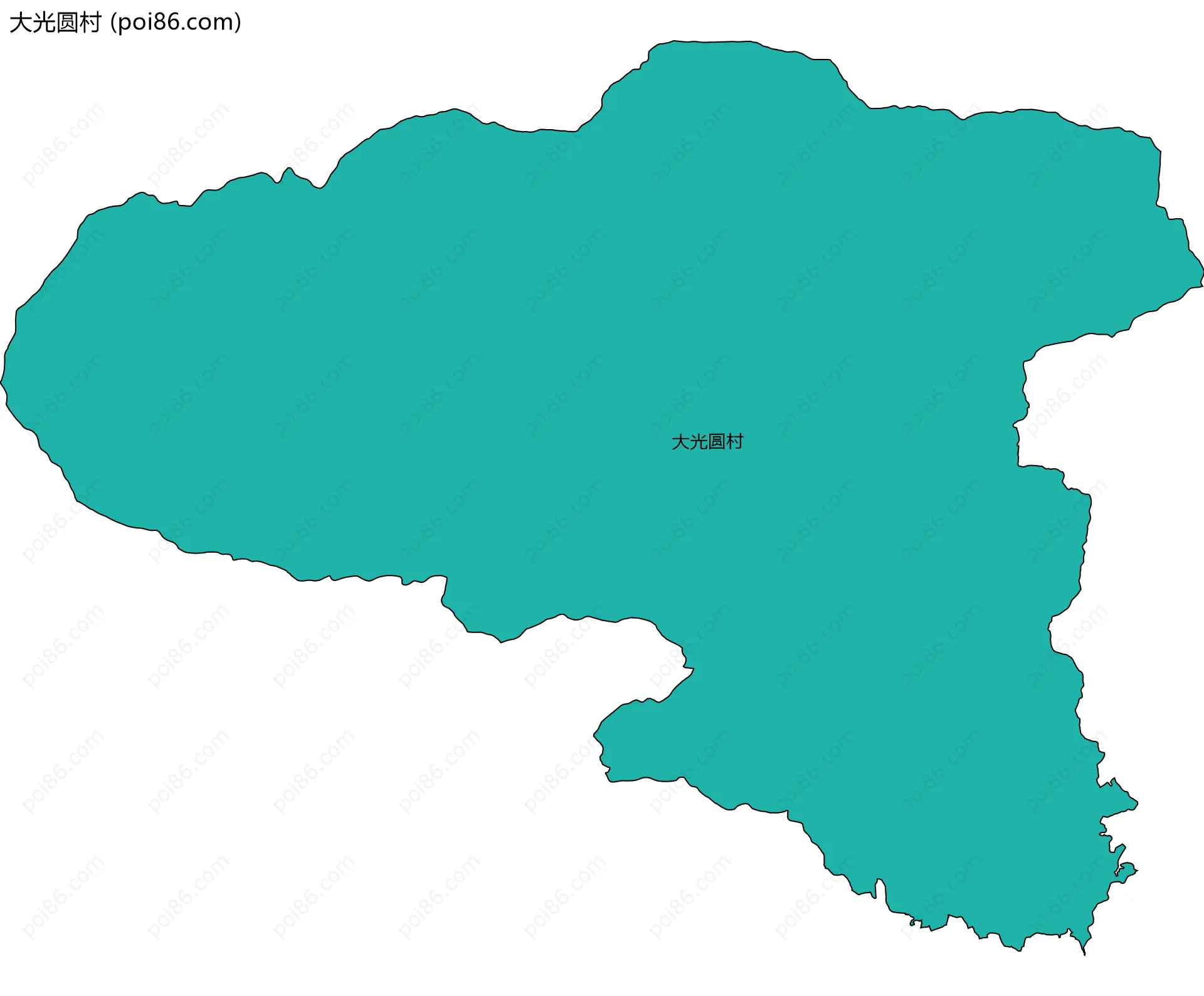 大光圆村边界地图