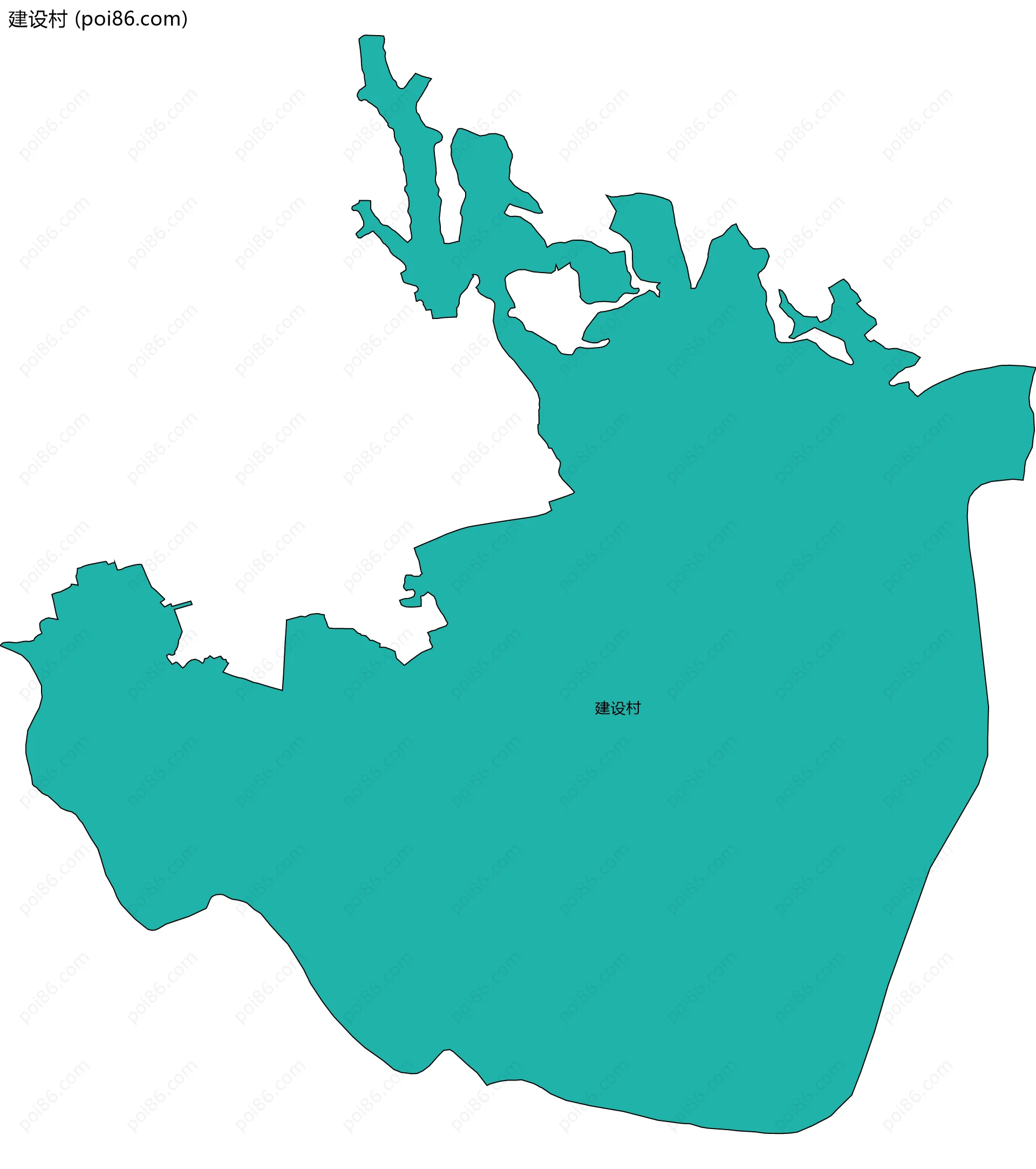 建设村边界地图