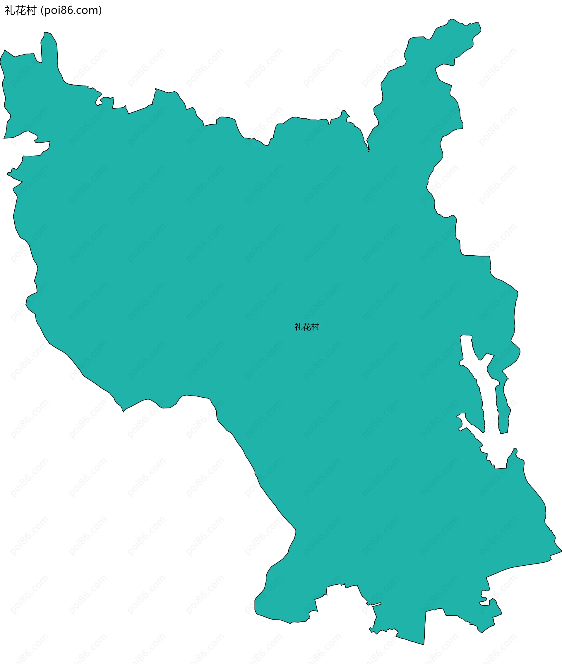 礼花村边界地图