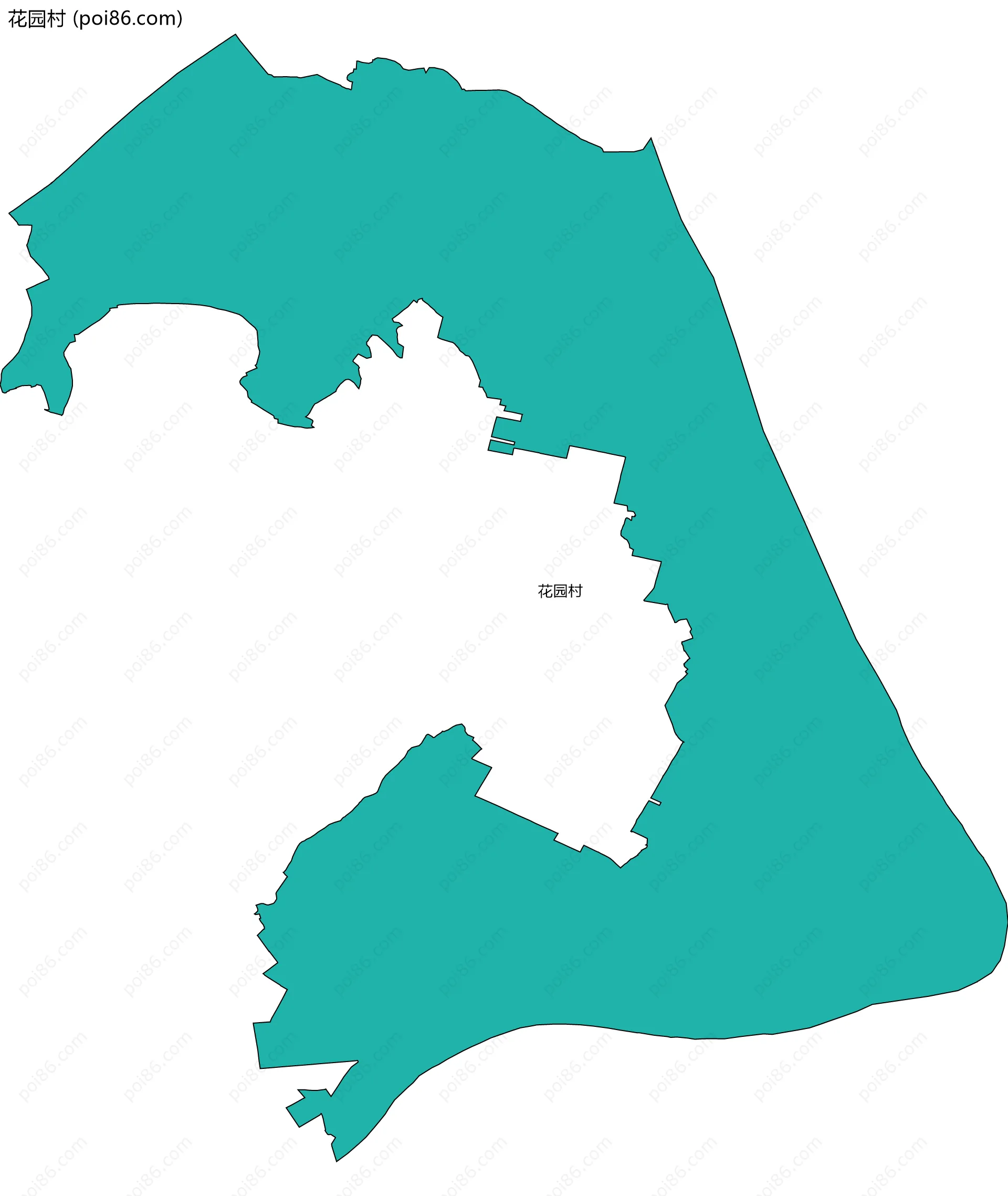 花园村边界地图