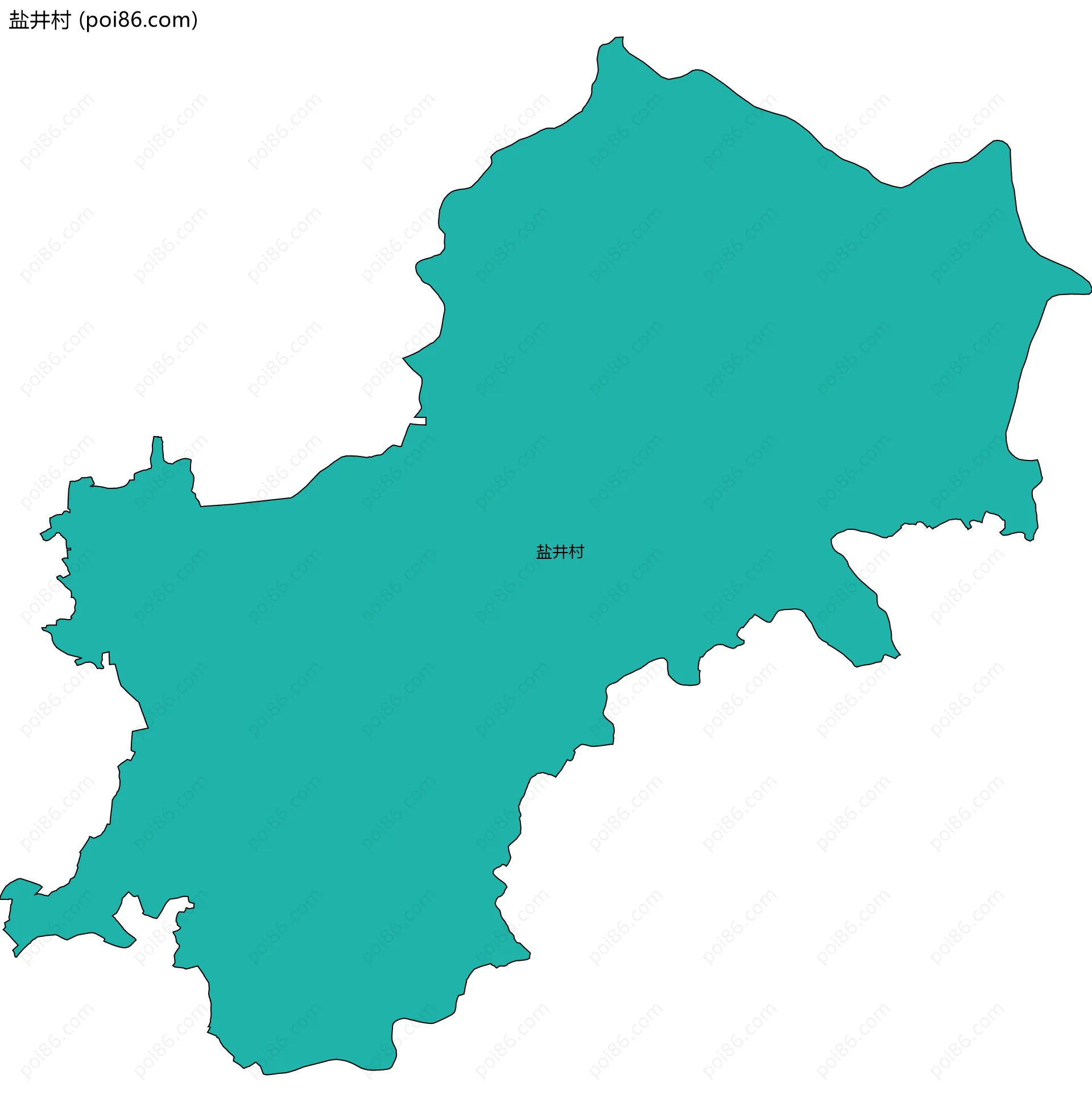 盐井村边界地图
