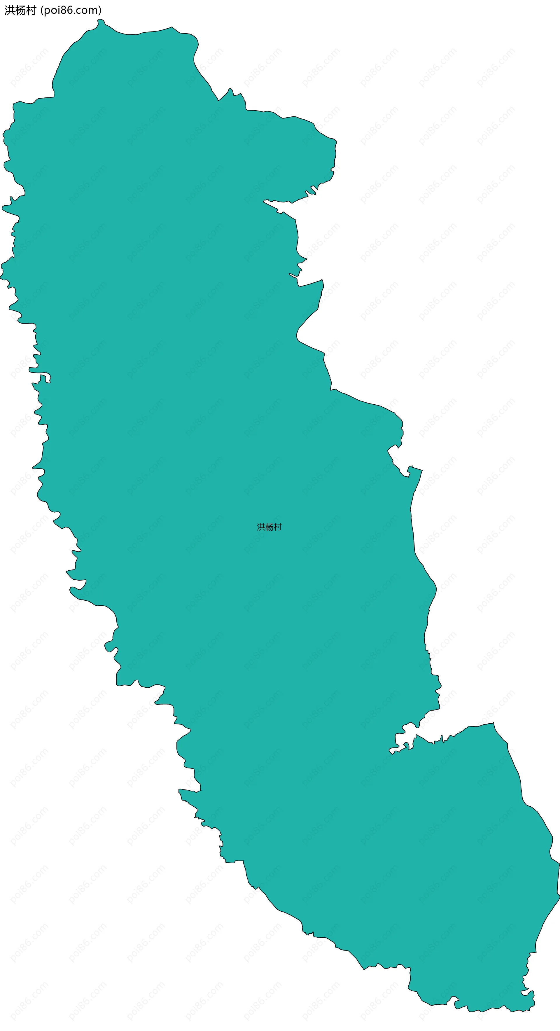 洪杨村边界地图