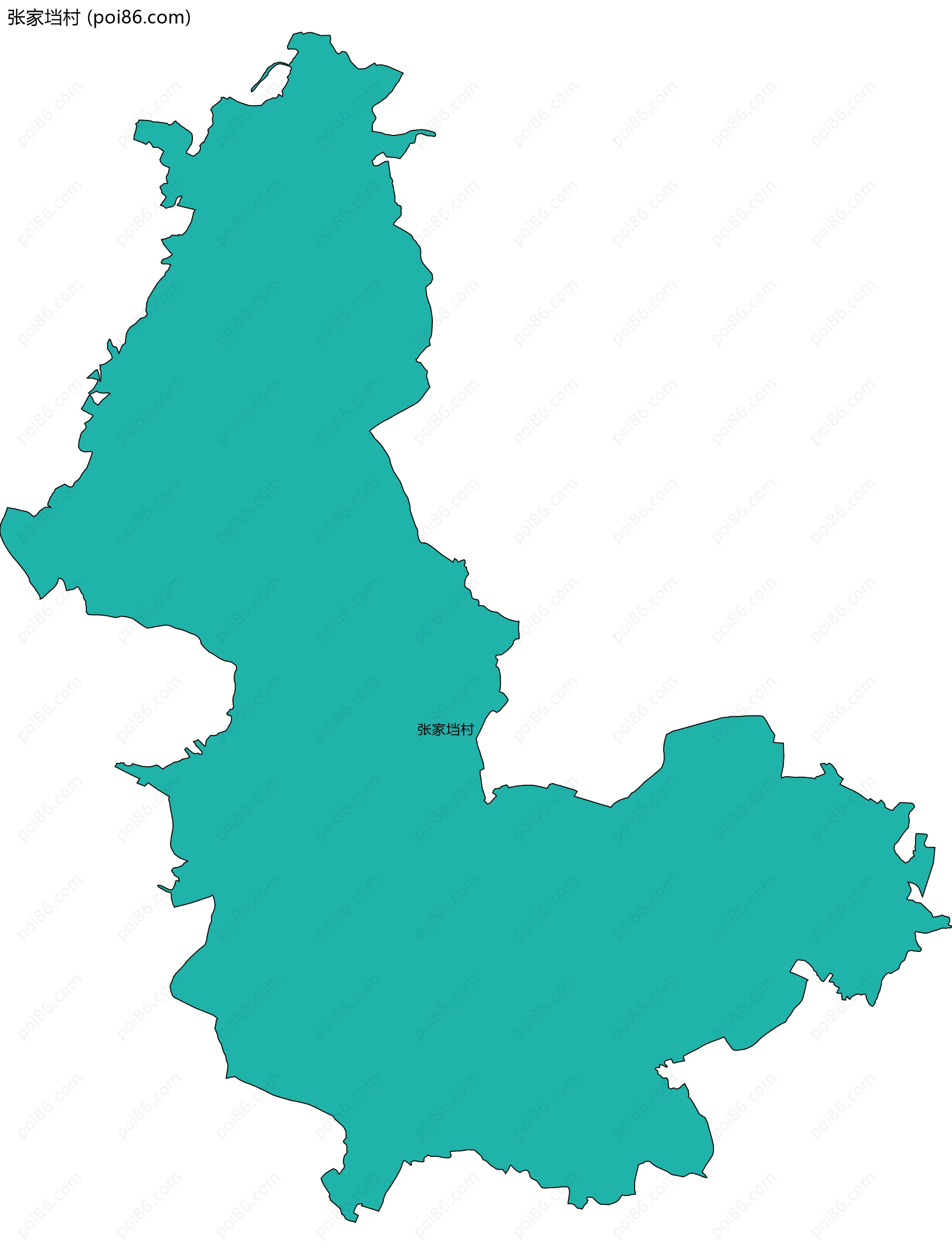 张家垱村边界地图