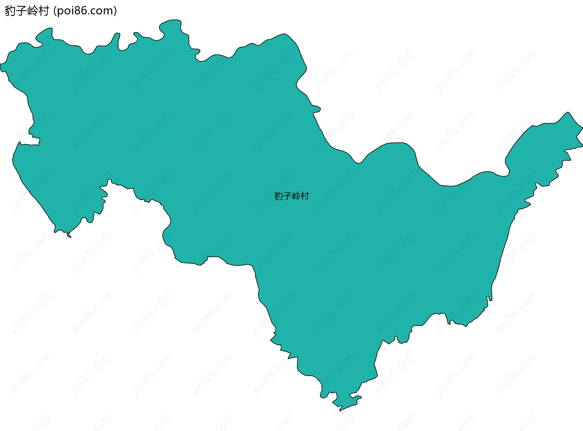 豹子岭村边界地图