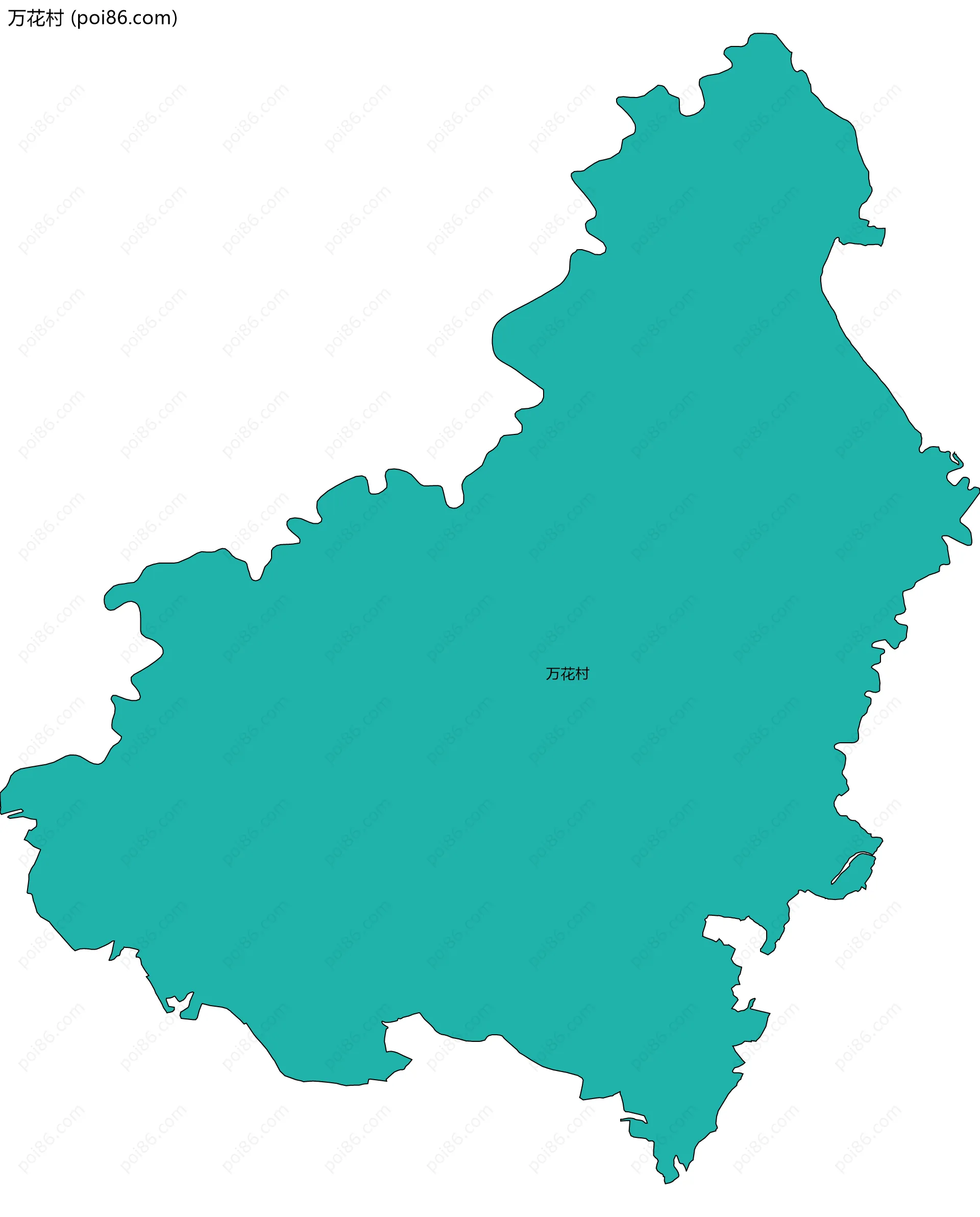 万花村边界地图